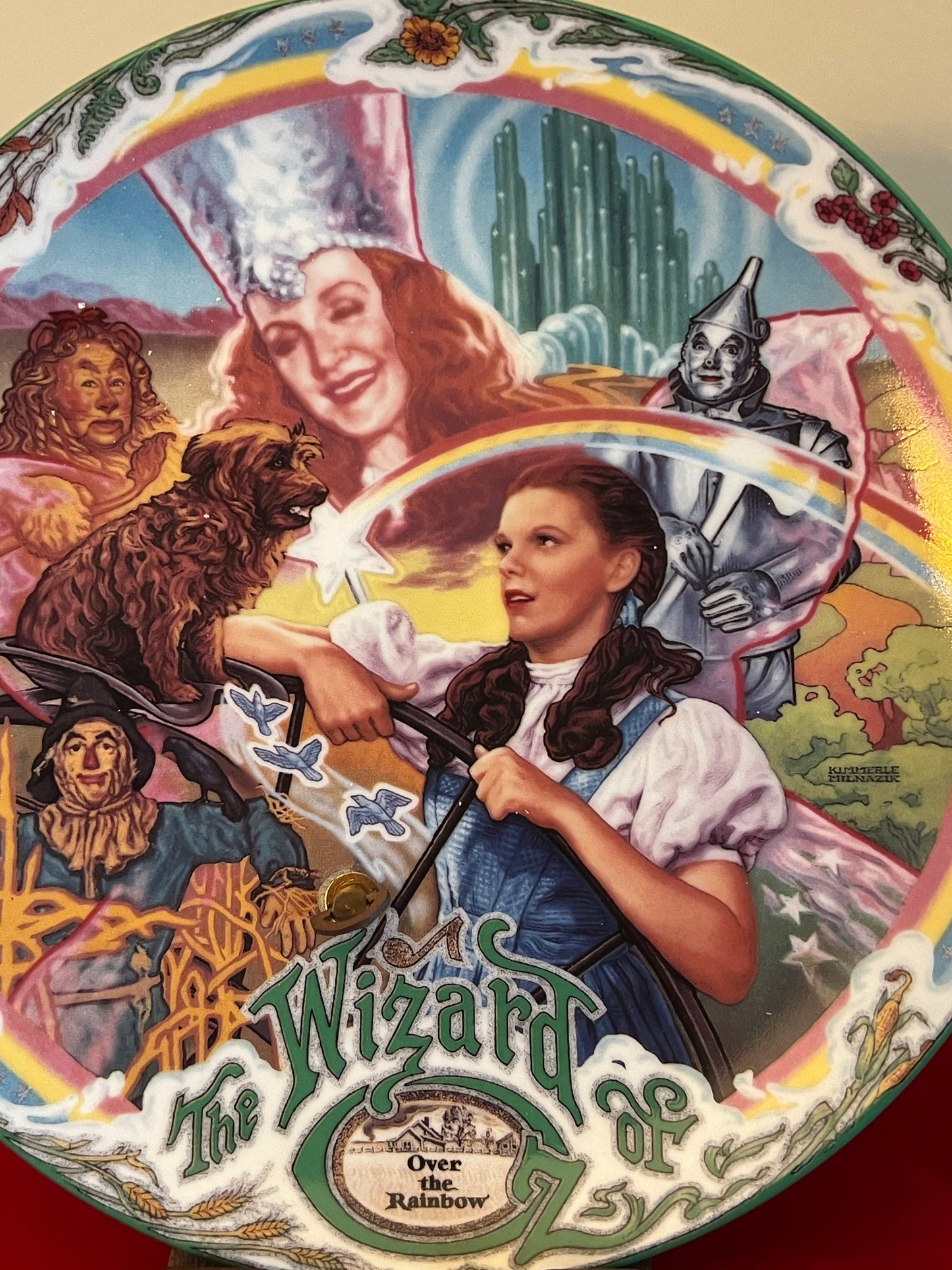 Vintage Wizard of Oz Singing Plate, Plate No 2836B, Over the Rainbow Limited Edition Plate, Dorothy Glenda the Good Witch, Lover Antiques