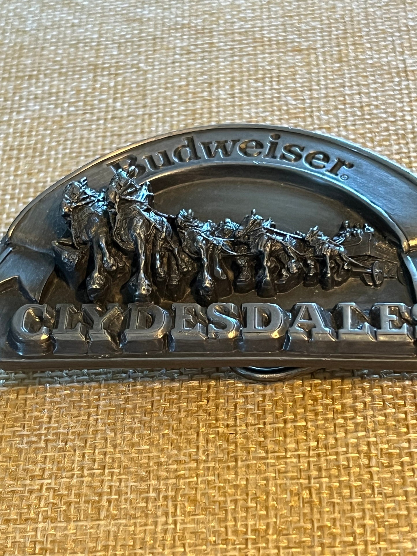 Vintage Anheuser Busch Clydesdale Belt Buckle, Pewter Horse Belt Buckle, Lover Antiques and Vintage