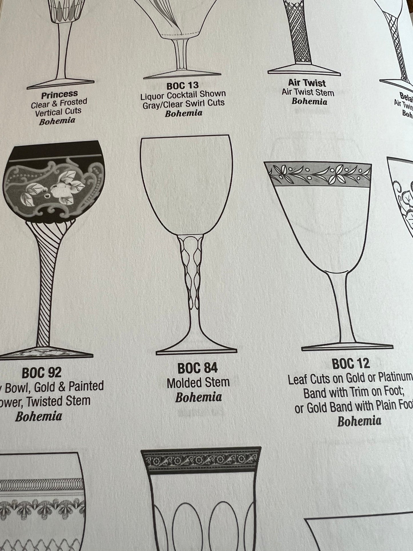 Crystal Stemware ID Guide Vol 1 A-F Identification Guide Book, by Bob Page and Dale Frederiksen, Lover Antiques
