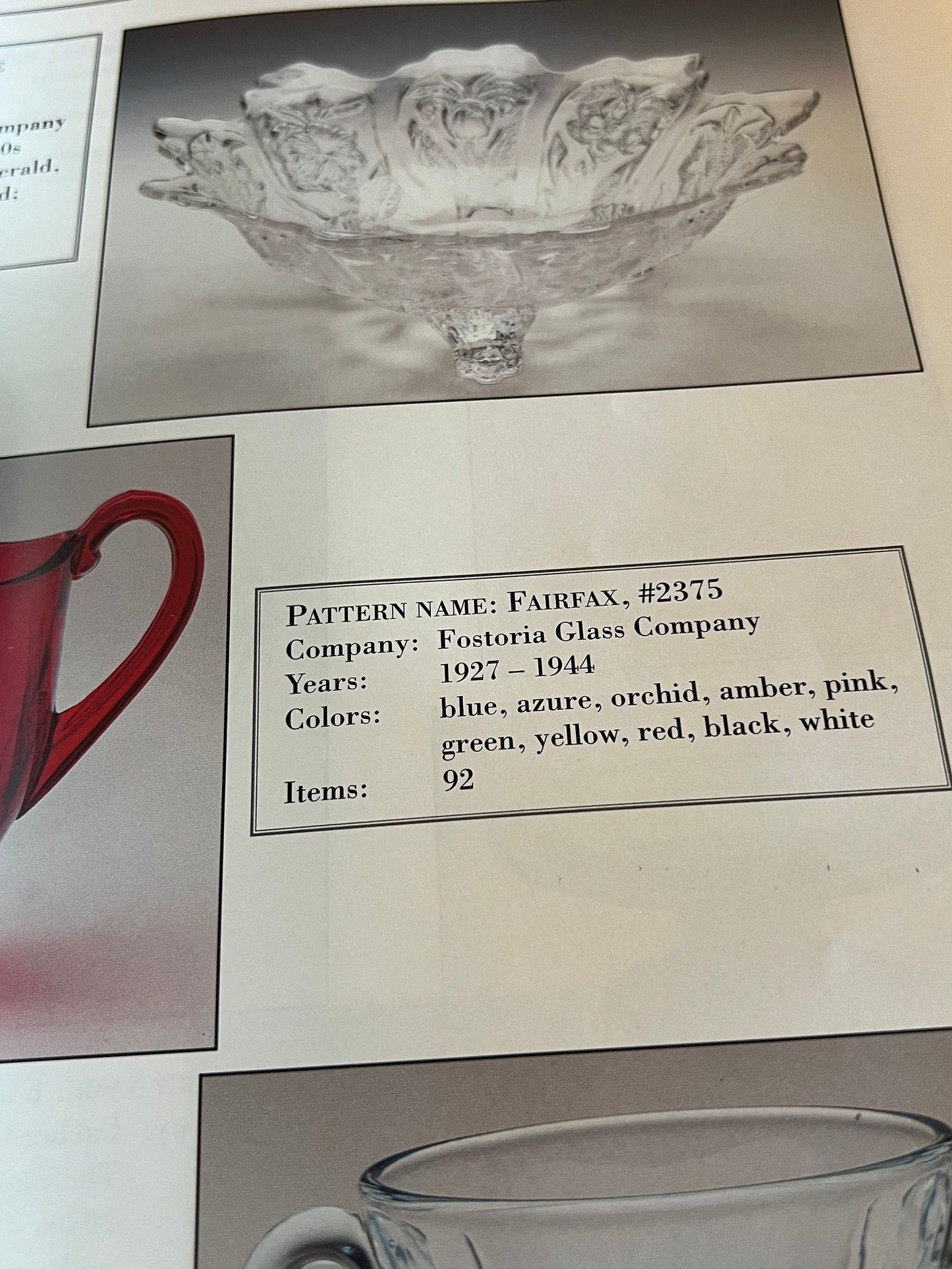 Florences Glassware Pattern Identification Guide, Glass Book from 1920’s- 1960’s, Glass Art Book, Lover Antiques and Vintage