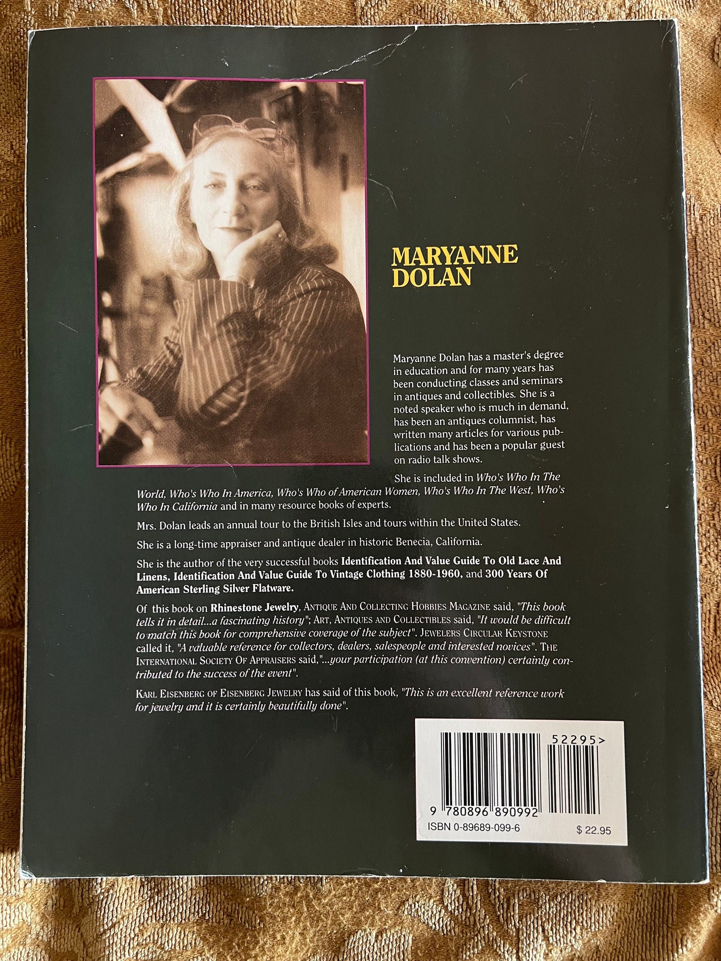 Collecting Rhinestone & Colored Jewelry An Identification and Value Guide Book, Comprehensive Section on Designers Marks, by Maryanne Dolan