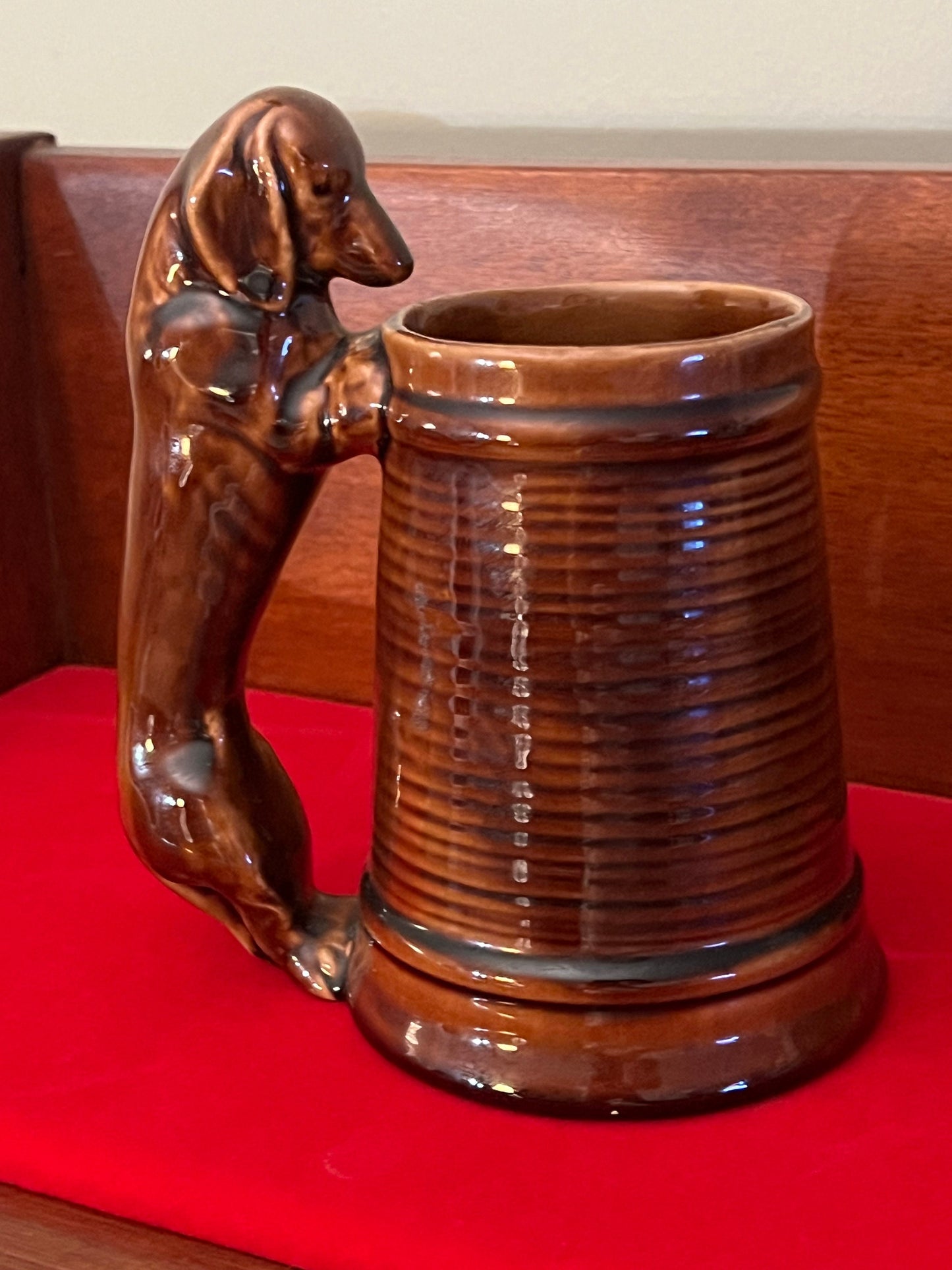 Vintage Dachshund Dog USA Pottery Beer Stein Mug with Handle, Lover Antiques and Vintage
