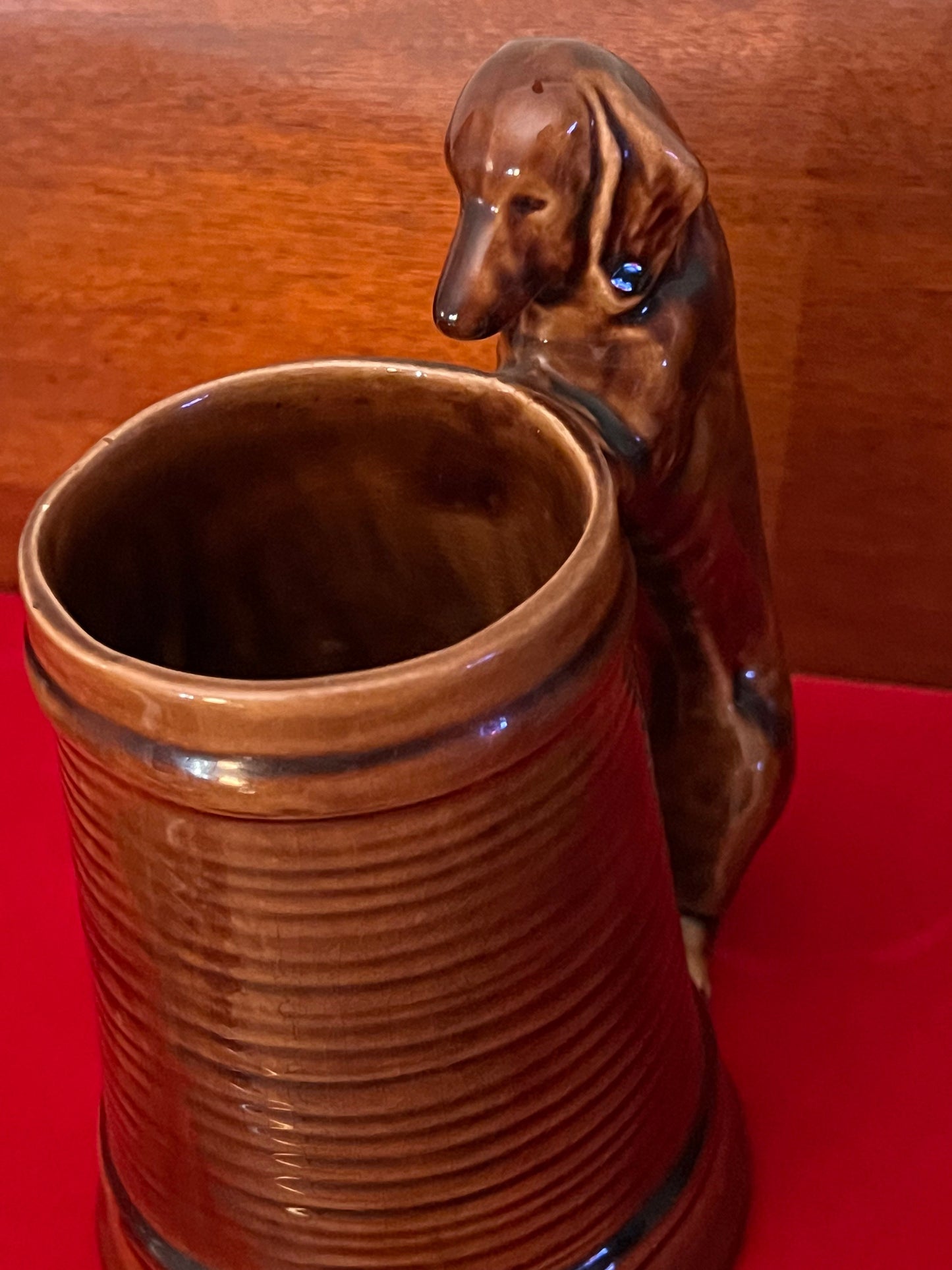 Vintage Dachshund Dog USA Pottery Beer Stein Mug with Handle, Lover Antiques and Vintage