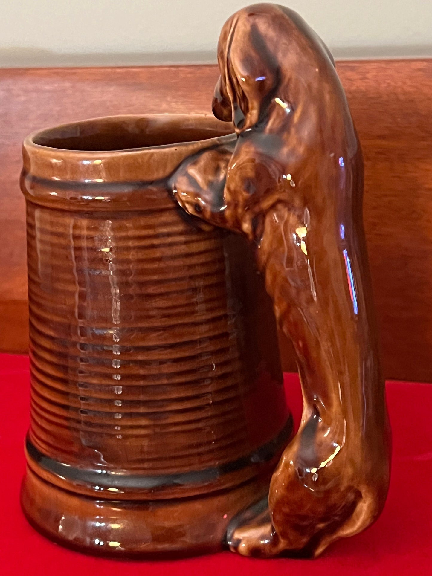 Vintage Dachshund Dog USA Pottery Beer Stein Mug with Handle, Lover Antiques and Vintage