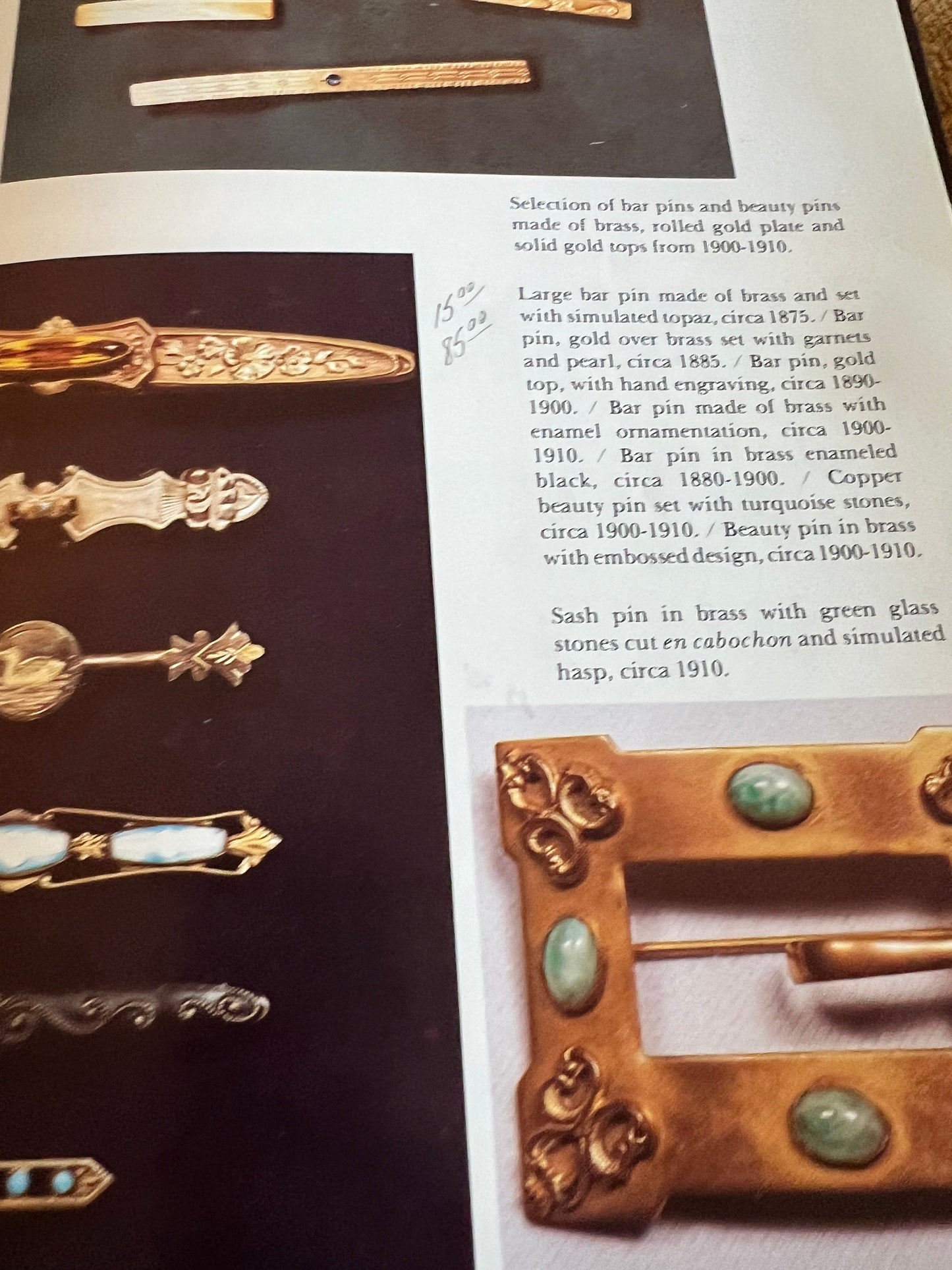 Popular Jewelry 1840-1940 Guide Book, by Roseann Ettinger, Original from 1990, Costume Jewelry Book, Lover Antiques and Vintage
