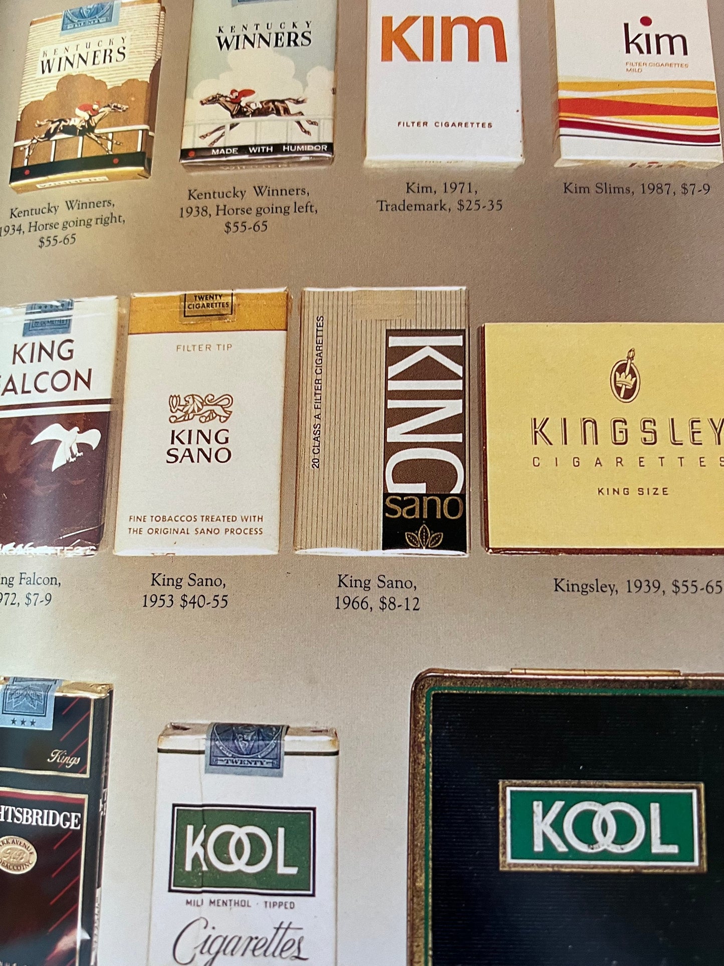 The Collector’s Guide to Vintage Cigarette Packs Book, by Joe Giesenhagen, Lover Antiques and Vintage