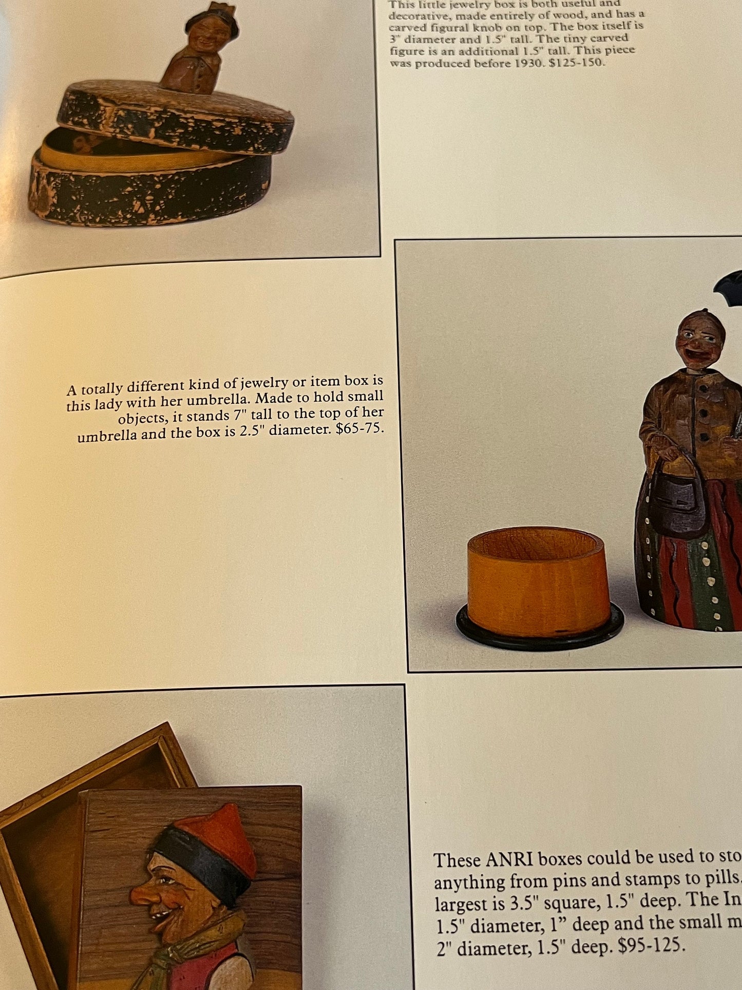 Vintage Anri Woodcarvings Book, Handcarved Italy Wood Carving Guide, by Philly Rains & Donald Bull, Lover Antiques and Vintage