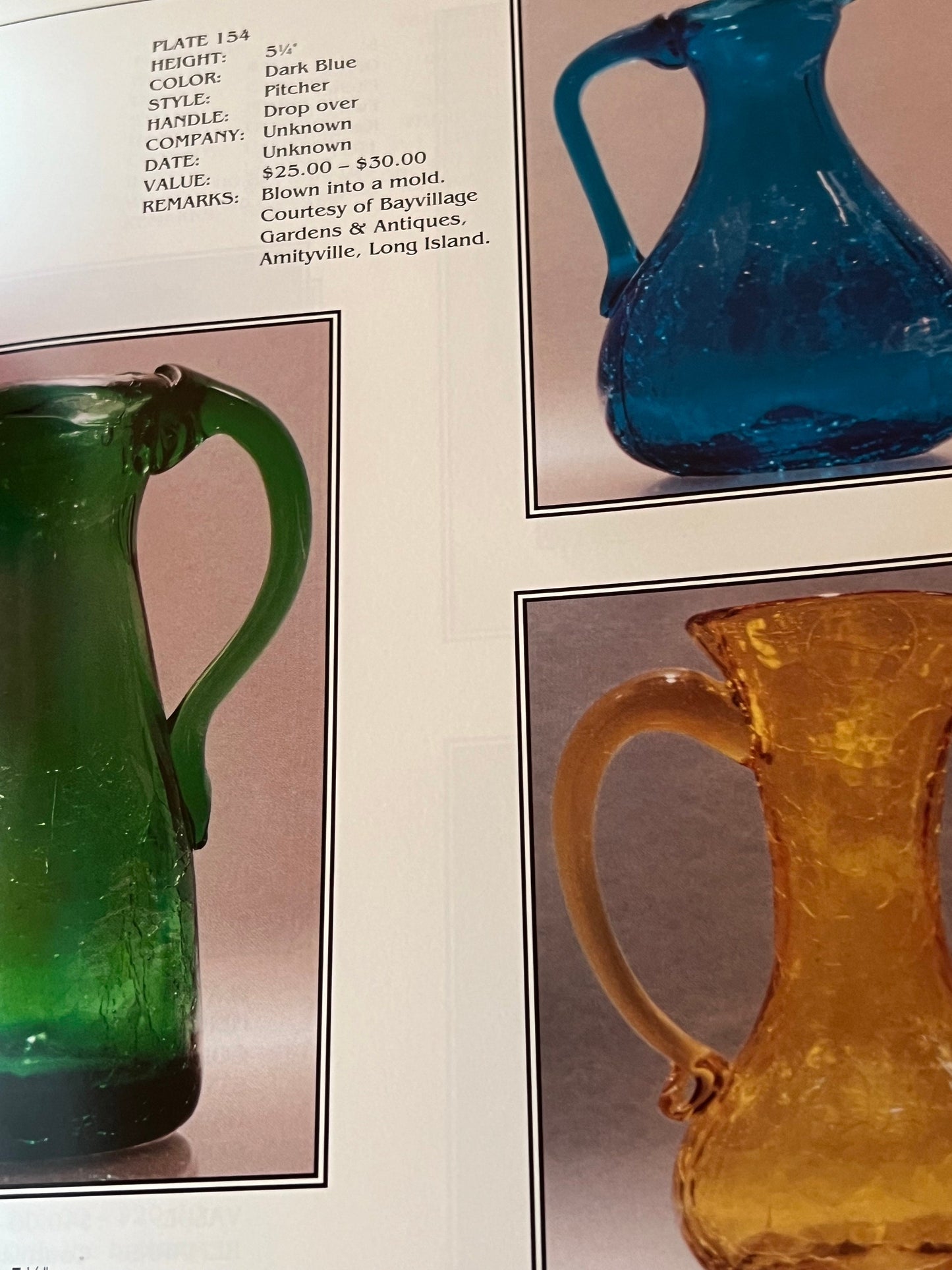 Crackle Glass Identifiction and Value Guide, Crackle Glass Guide Book by Stan and Arlene Weitman Glass Art Lover Antiques and Vintage