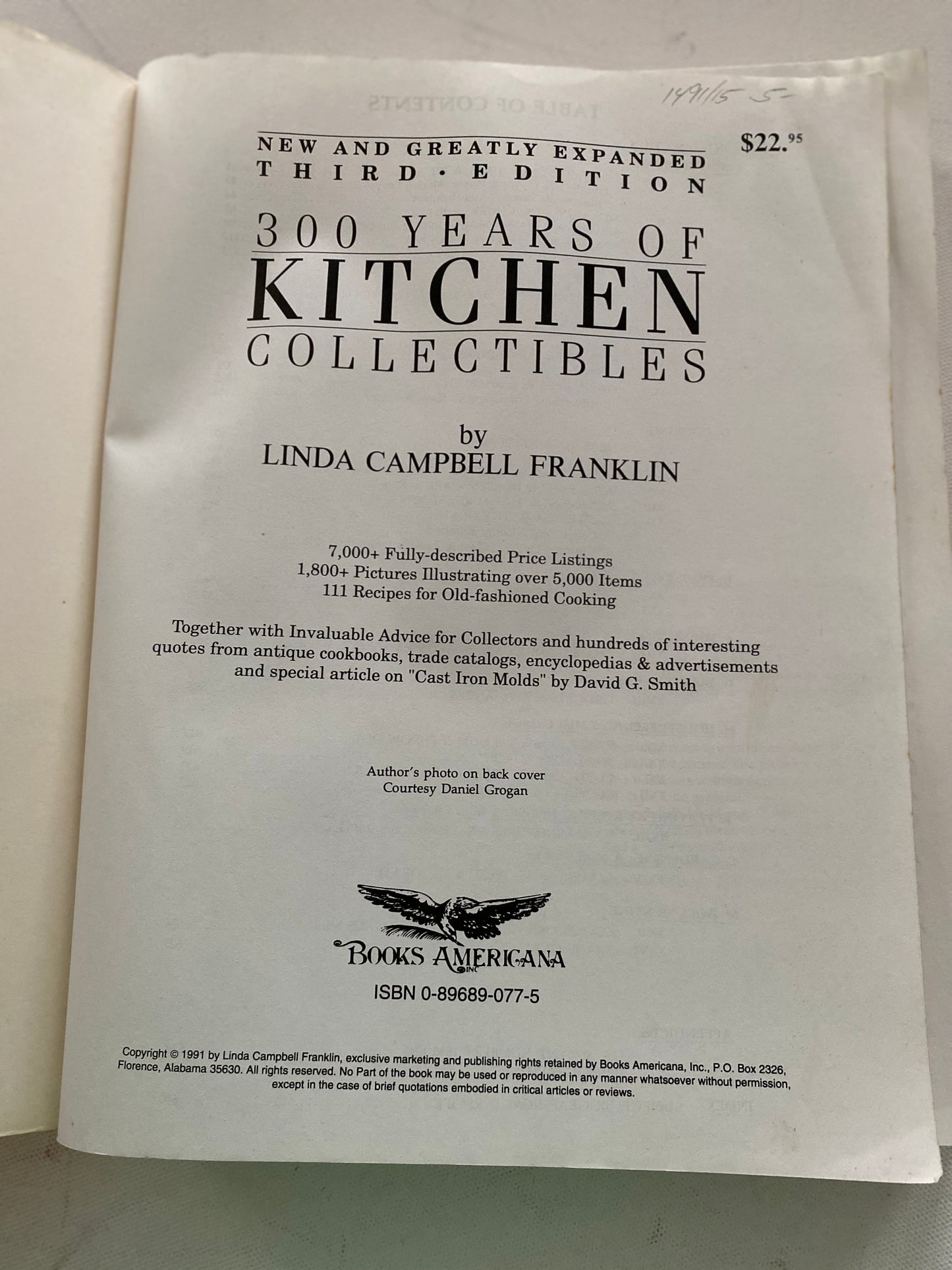 300 Years of Housekeeping Collectibles Identification and Value Guide Book, by Linda Campbell Franklin, Lover Antiques and Vintage