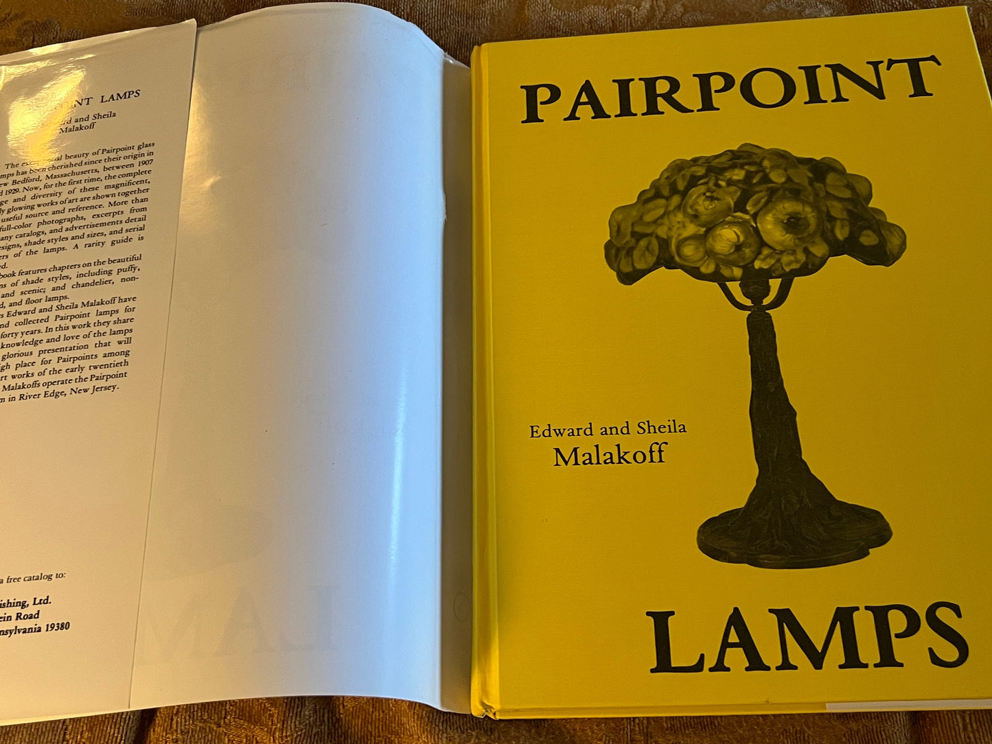 Pairpoint Lamps Book, by Edward and Sheila Malakoff, Pairpoint Company Book, Lover Antiques and Vintage