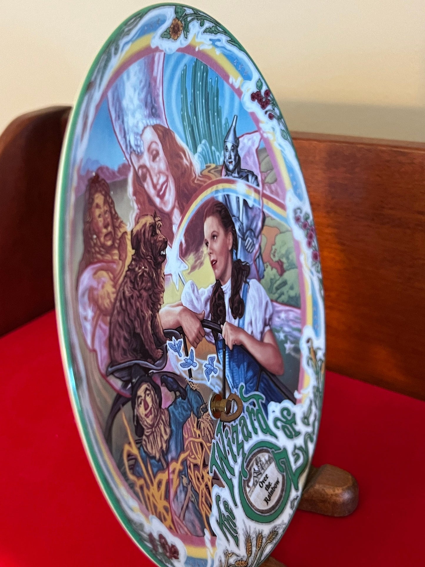 Vintage Wizard of Oz Singing Plate, Plate No 2836B, Over the Rainbow Limited Edition Plate, Dorothy Glenda the Good Witch, Lover Antiques