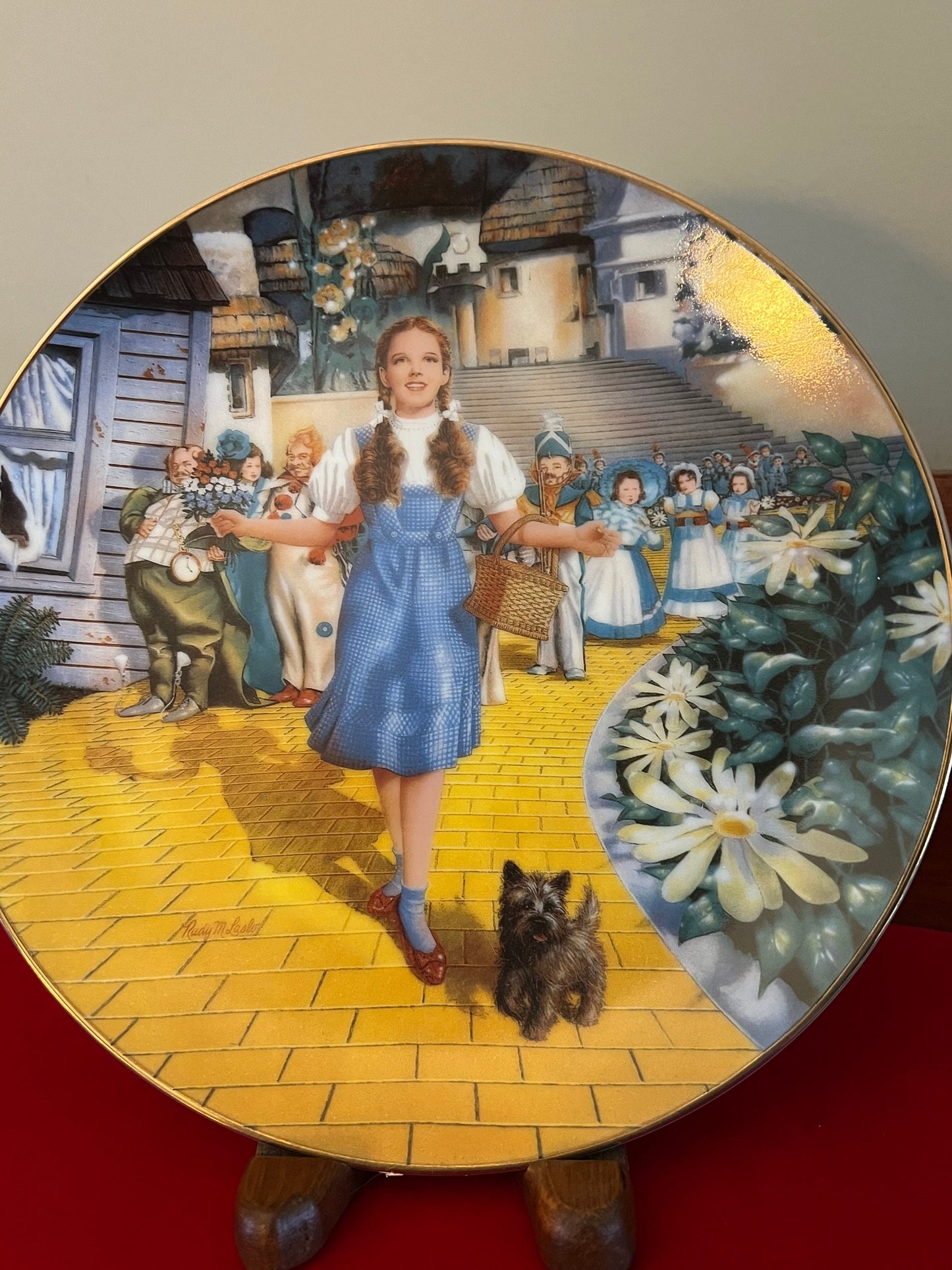 Vintage Wizard of Oz Plate “Follow the Yellow Brick Road”, First Issue Bradford Exchange Collectors Plate, Plate No 15588A, Lover Antiques