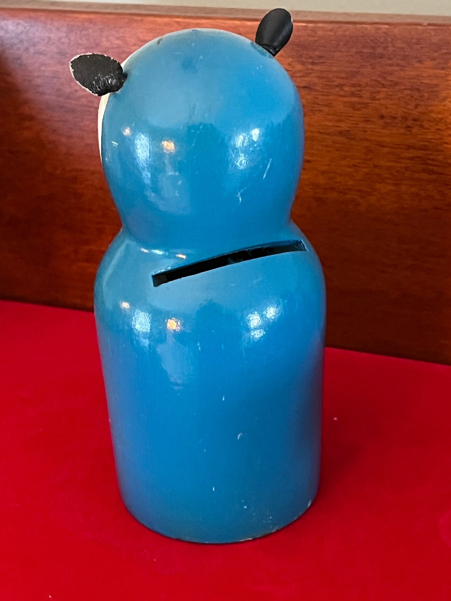 Vintage Robdal Owl Coin Bank, Blue Owl Bank, Robdal of France, Owl Figurine Bank, Lover Antiques and Vintage