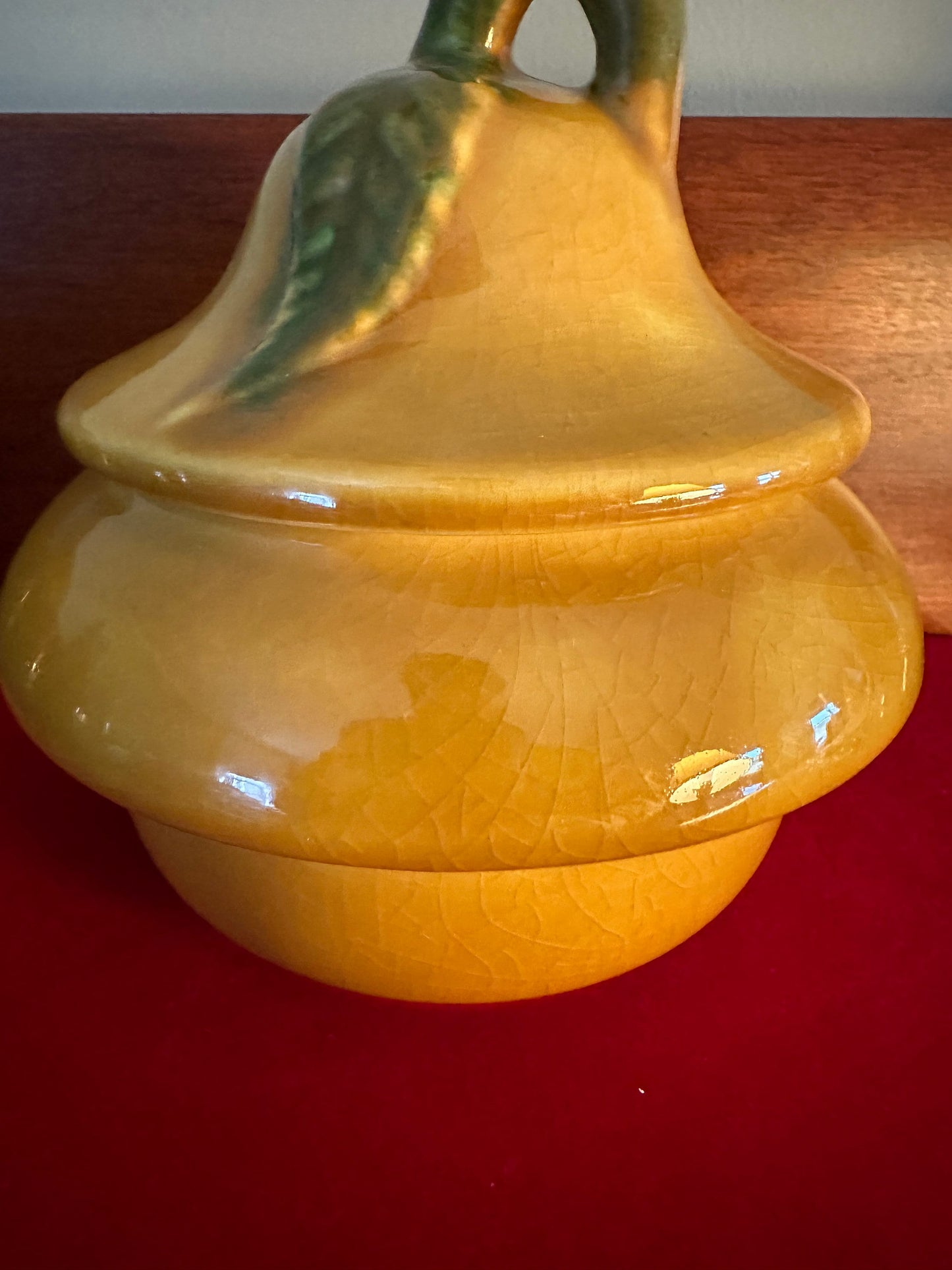 Vintage Lidded Sugar Dish, California USA Pottery Lidded Pear Dish Vintage #252, Pear Dish, Lover Antiques and Vintage