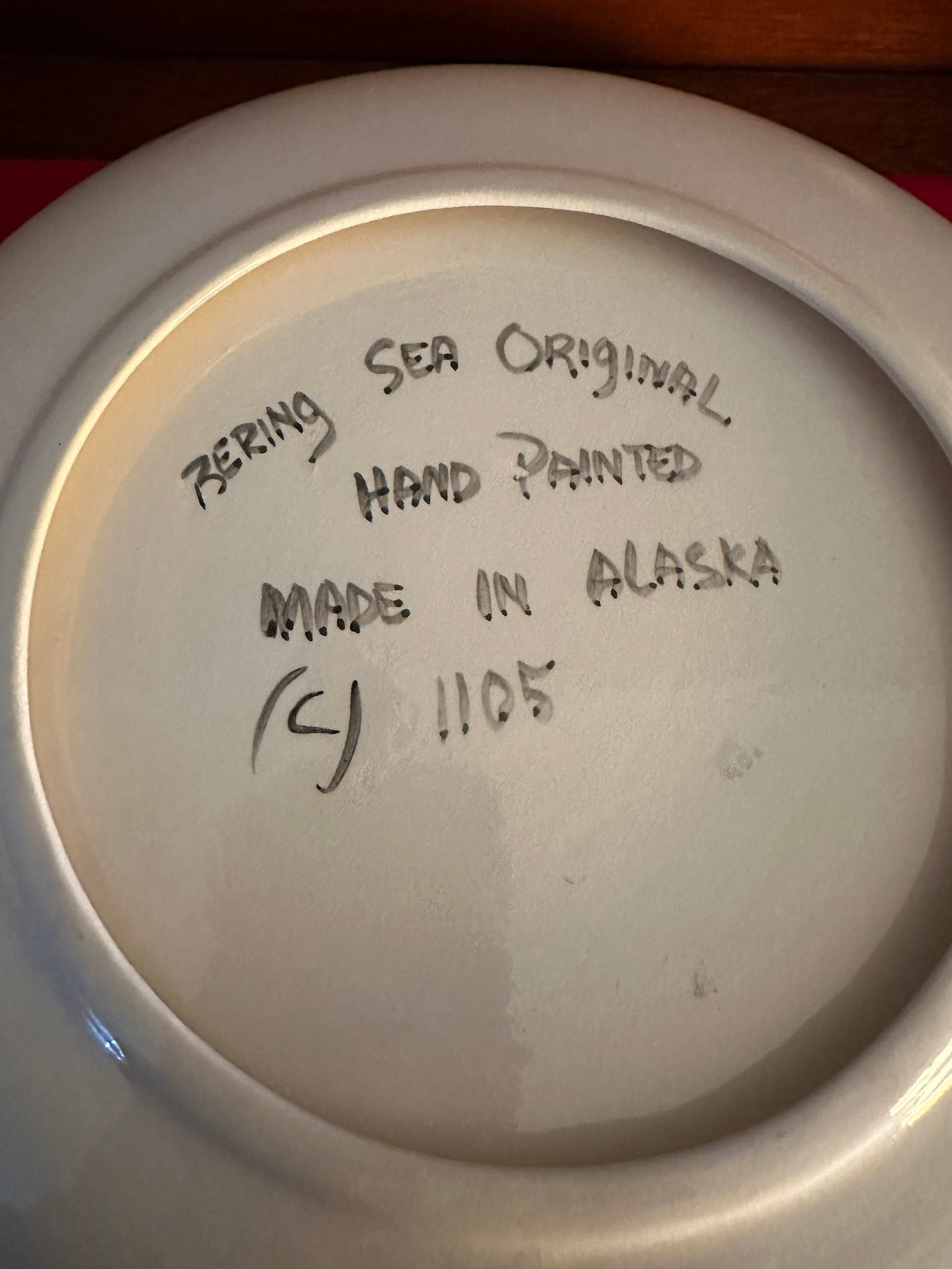 Vintage HOPE Bering Sea Original Hand Painted Plate, Made in Alaska 1105, 2 Alaskan Women Plate, Lover Antiques and Vintage