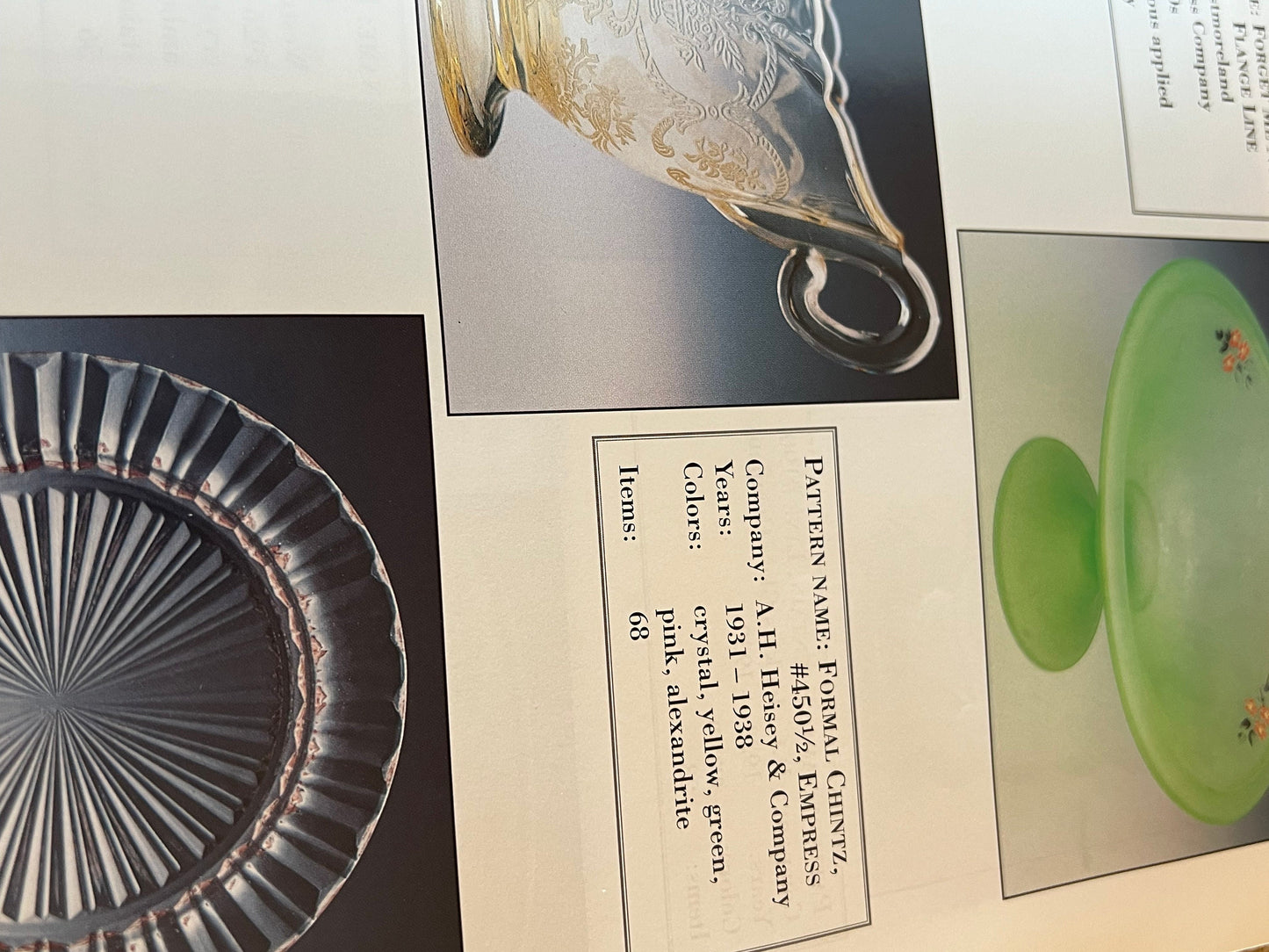 Florences Glassware Pattern Identification Guide, Glass Book from 1920’s- 1960’s, Glass Art Book, Lover Antiques and Vintage