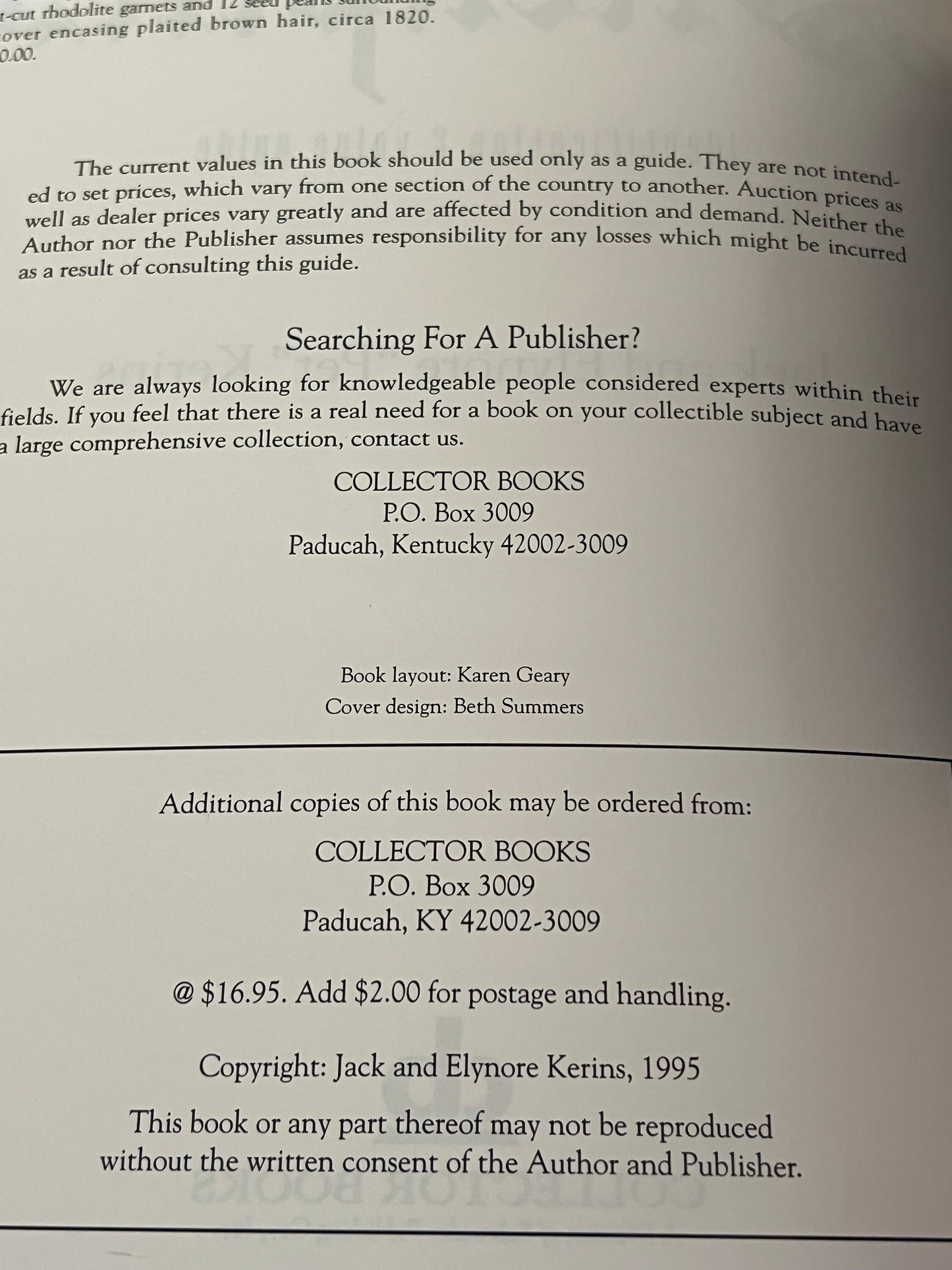 Collecting Antique Stickpins Identification and Value Guide Book, by Jack & Elynore Kerins, Stickpins Book, Lover Antiques and Vintage