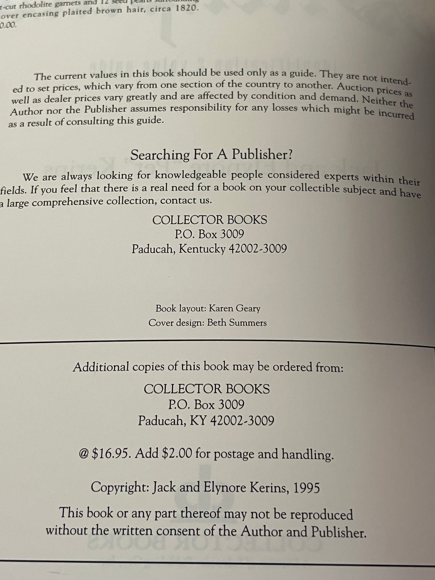 Collecting Antique Stickpins Identification and Value Guide Book, by Jack & Elynore Kerins, Stickpins Book, Lover Antiques and Vintage