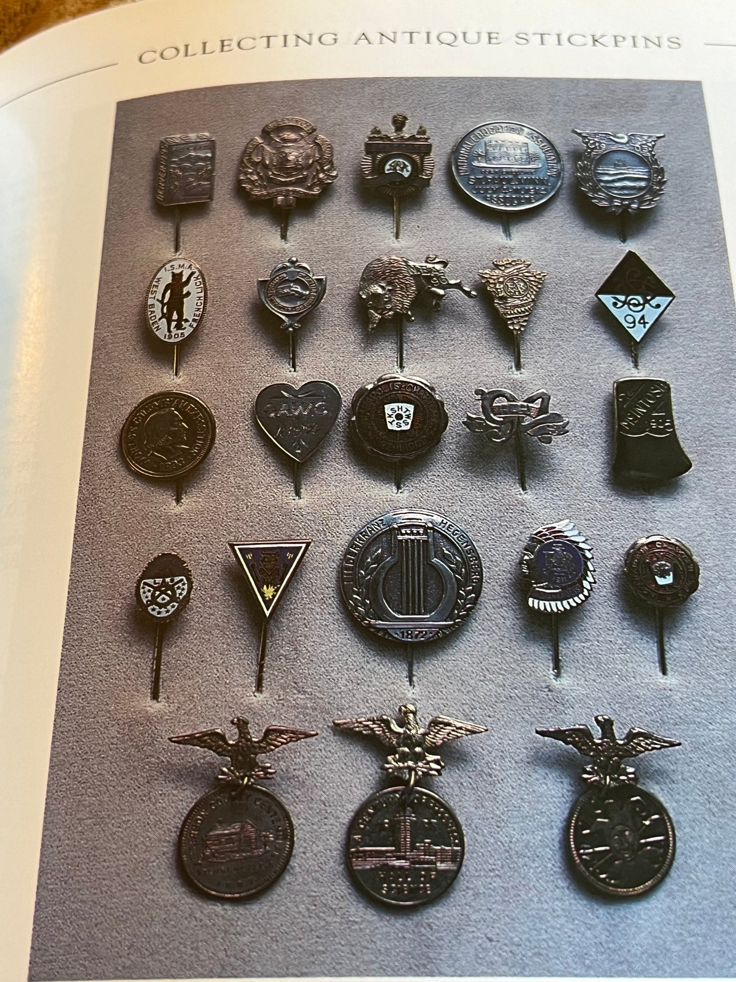 Collecting Antique Stickpins Identification and Value Guide Book, by Jack & Elynore Kerins, Stickpins Book, Lover Antiques and Vintage