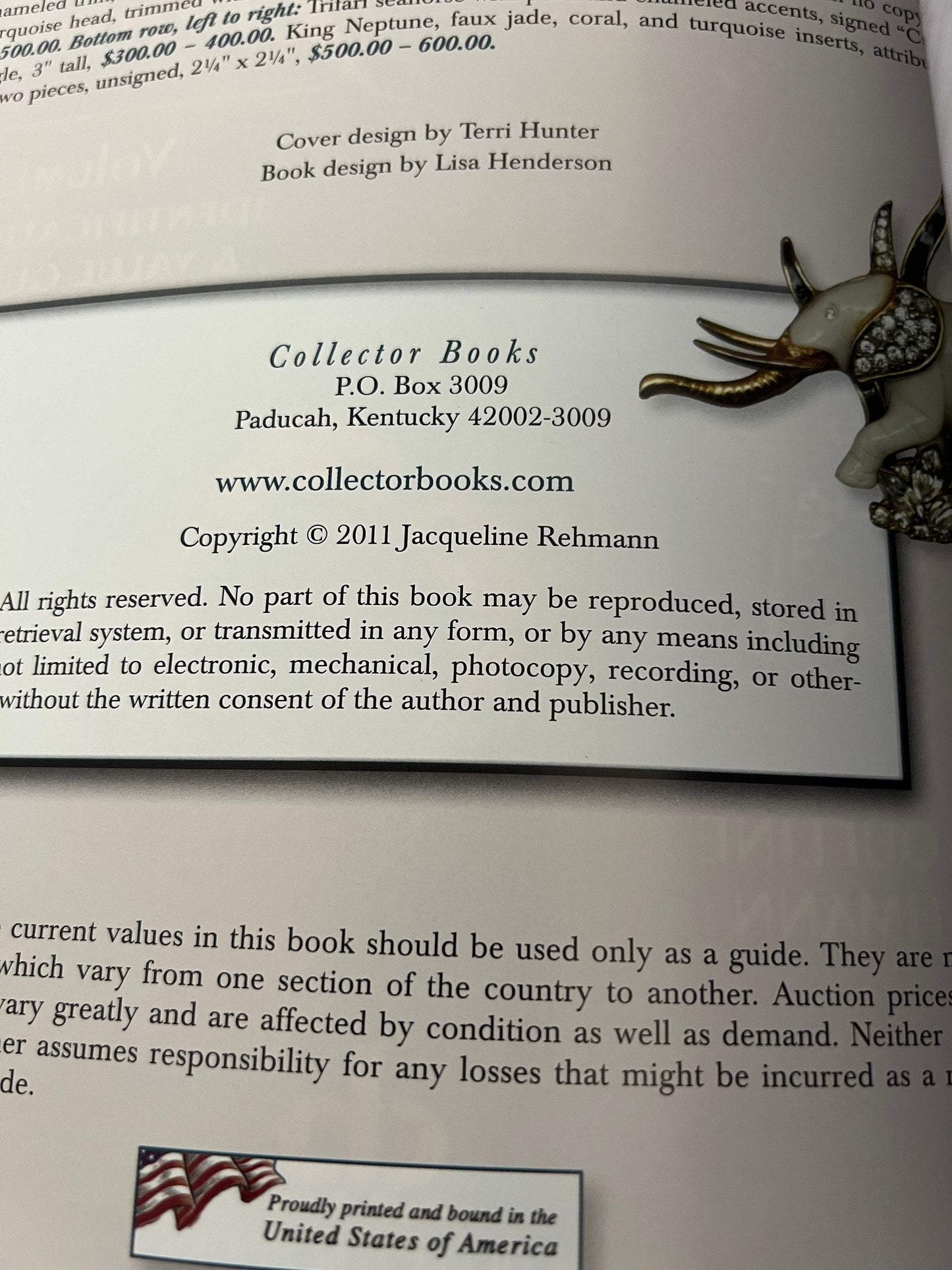 Classic American Costume Jewelry Volume 2 Identification & Value Guide Book, by Jacqueline Rehmann, Costume Jewelry Book, Lover Antiques