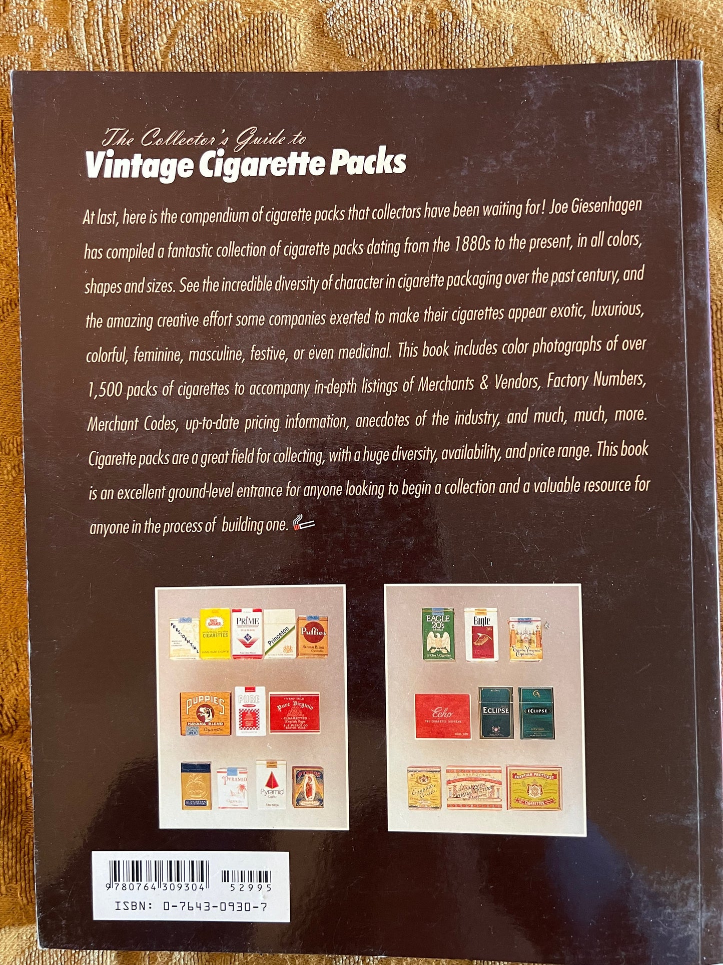The Collector’s Guide to Vintage Cigarette Packs Book, by Joe Giesenhagen, Lover Antiques and Vintage