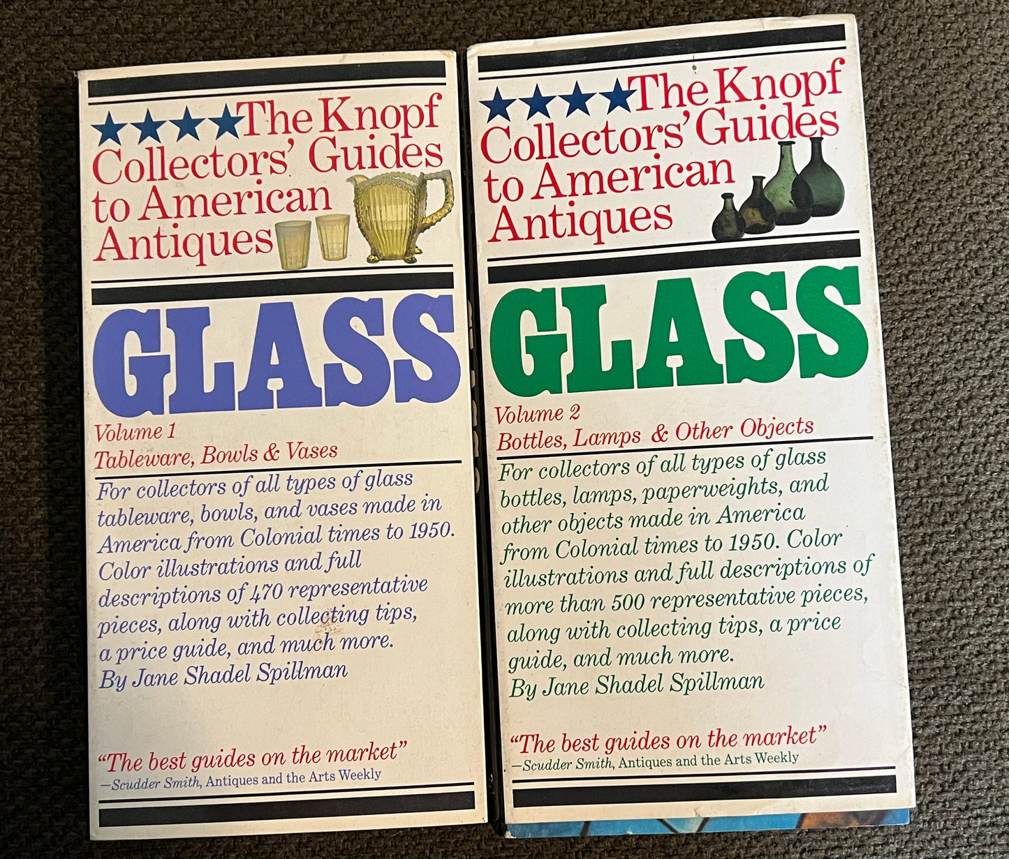 The Knopf Collectors’ Guides to American Antiques, Glass Volume 1 & Volume 2, Lover Antiques and Vintage