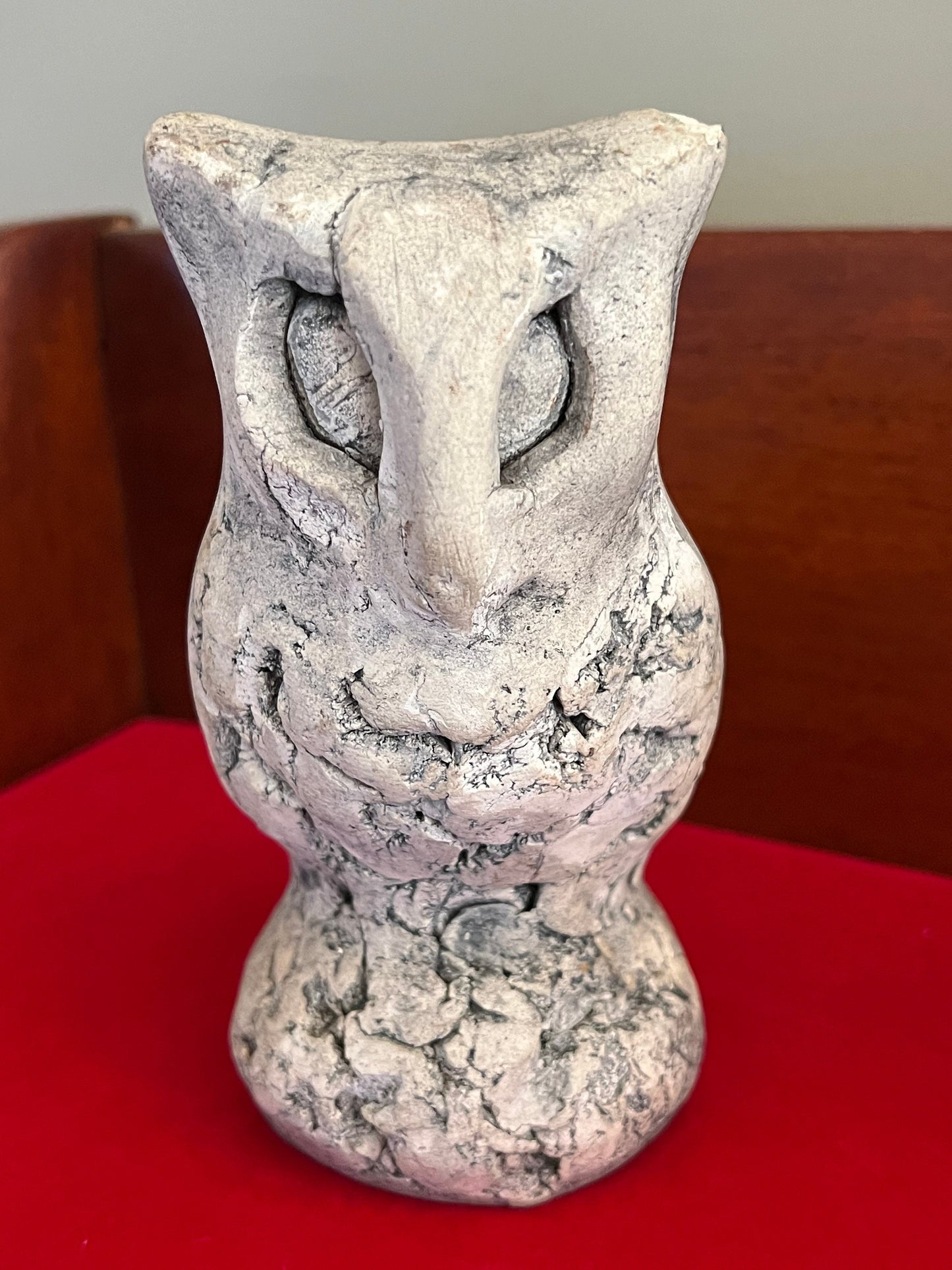 Vintage Owl from Mount St. Helen’s Ash, Clay Owl Collectible Figurine, Signed Stan Langtwait, Lover Antiques and Vintage