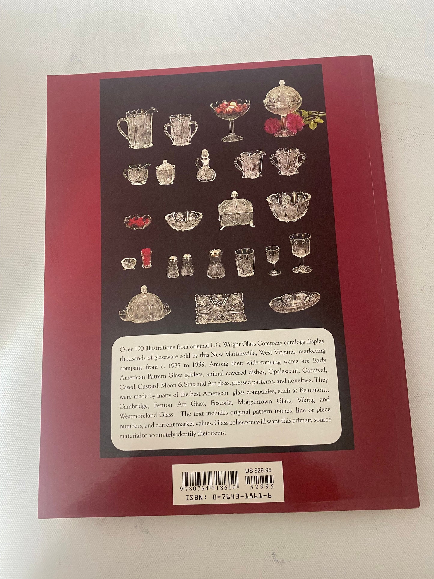 LG Wright Glass Book, Glass Art Guide Book, Lover Antiques and Vintage
