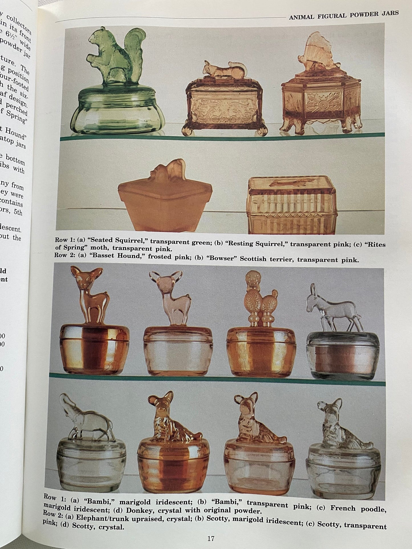 Bedroom & Bathroom Glassware of the Depression Years Fenton Cambridge Akro Agate Powder Jars Book Guide Lover Antiques and Vintage