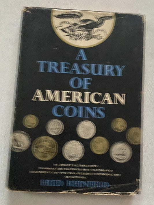 A Treasury of American Coins Book, Coin Guide Book, by Fred Reinfeld, Lover Antiques and Vintage