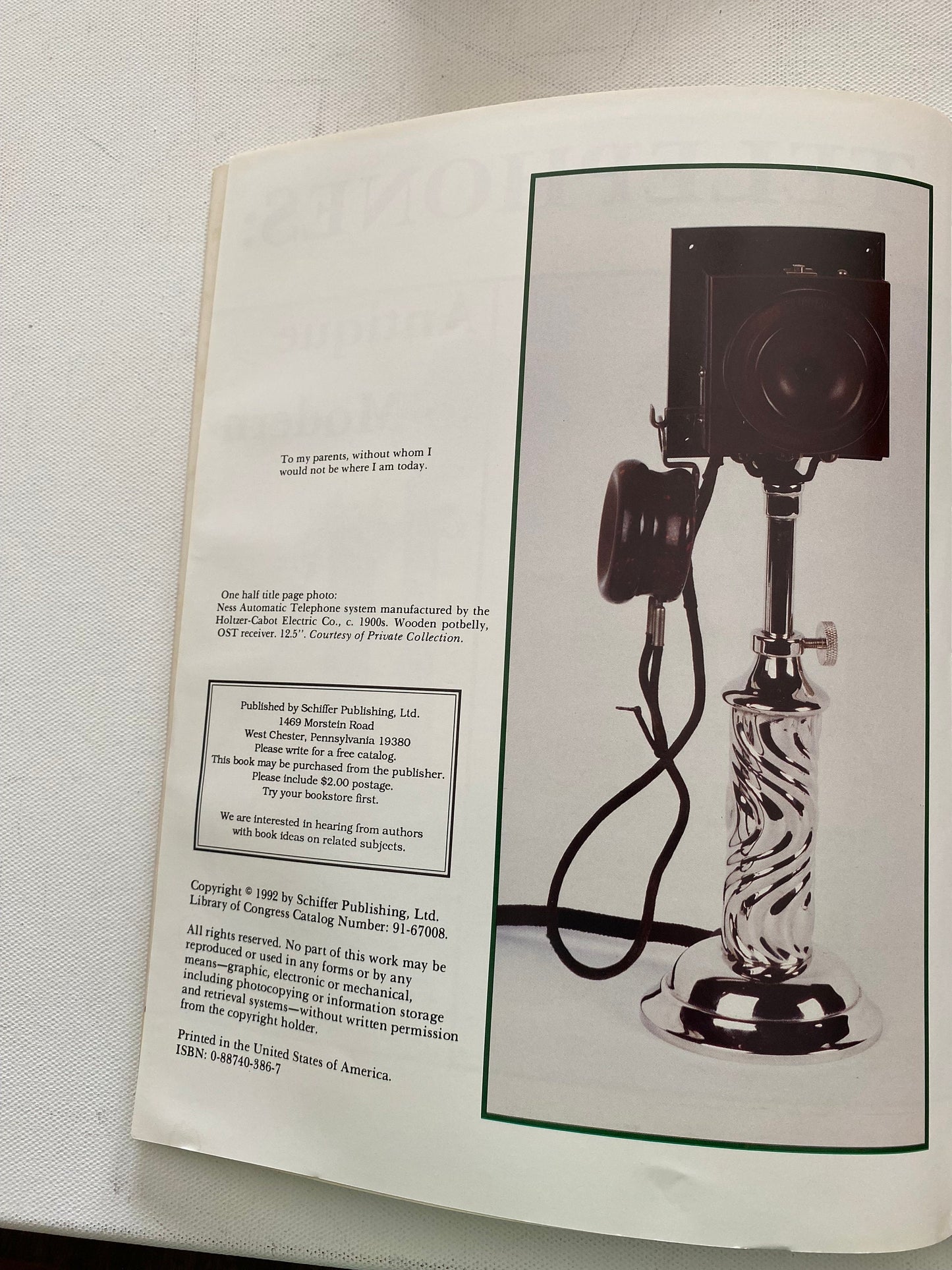 Telephones Antique to Modern A Collector’s Guide Book, by Kate E. Donner, Lover Antiques and Vintage