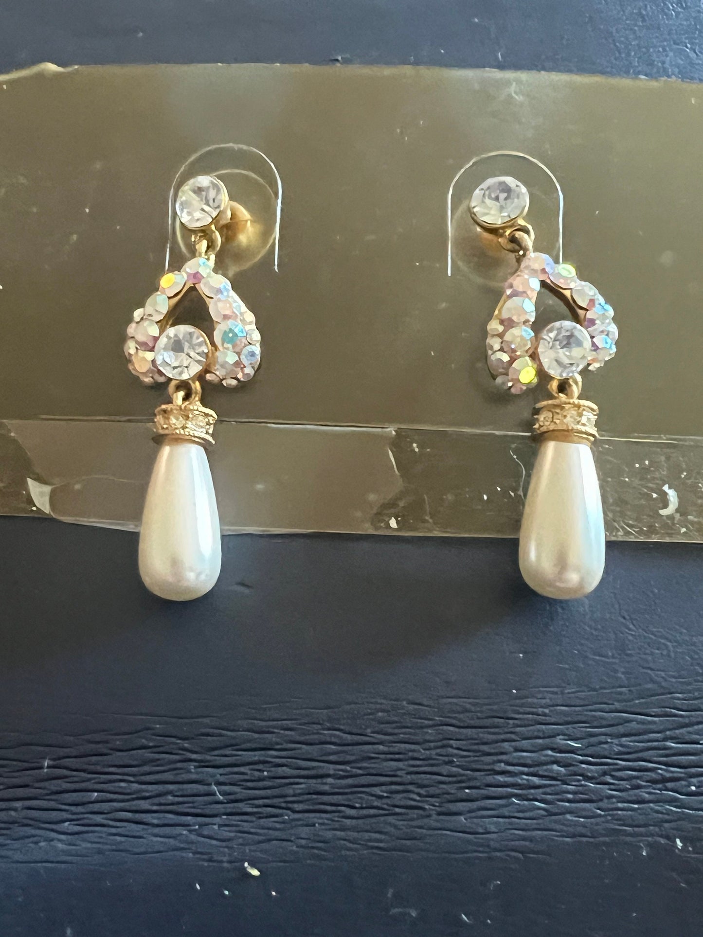 Vintage Butterfly Rhinestones and Faux Pearl Necklace & Matching Earrings Set, Michael’s Jewelers of CT, Lover Antiques and Vintage