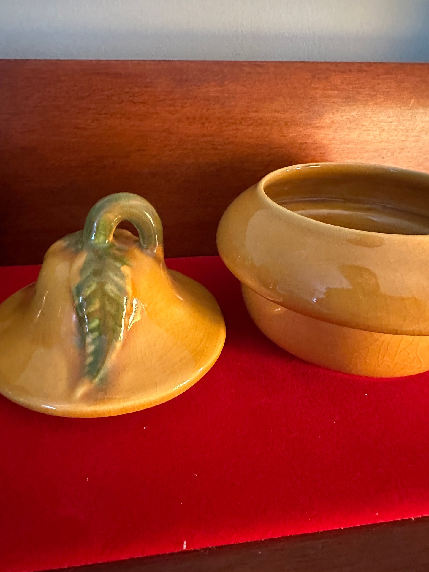 Vintage Lidded Sugar Dish, California USA Pottery Lidded Pear Dish Vintage #252, Pear Dish, Lover Antiques and Vintage