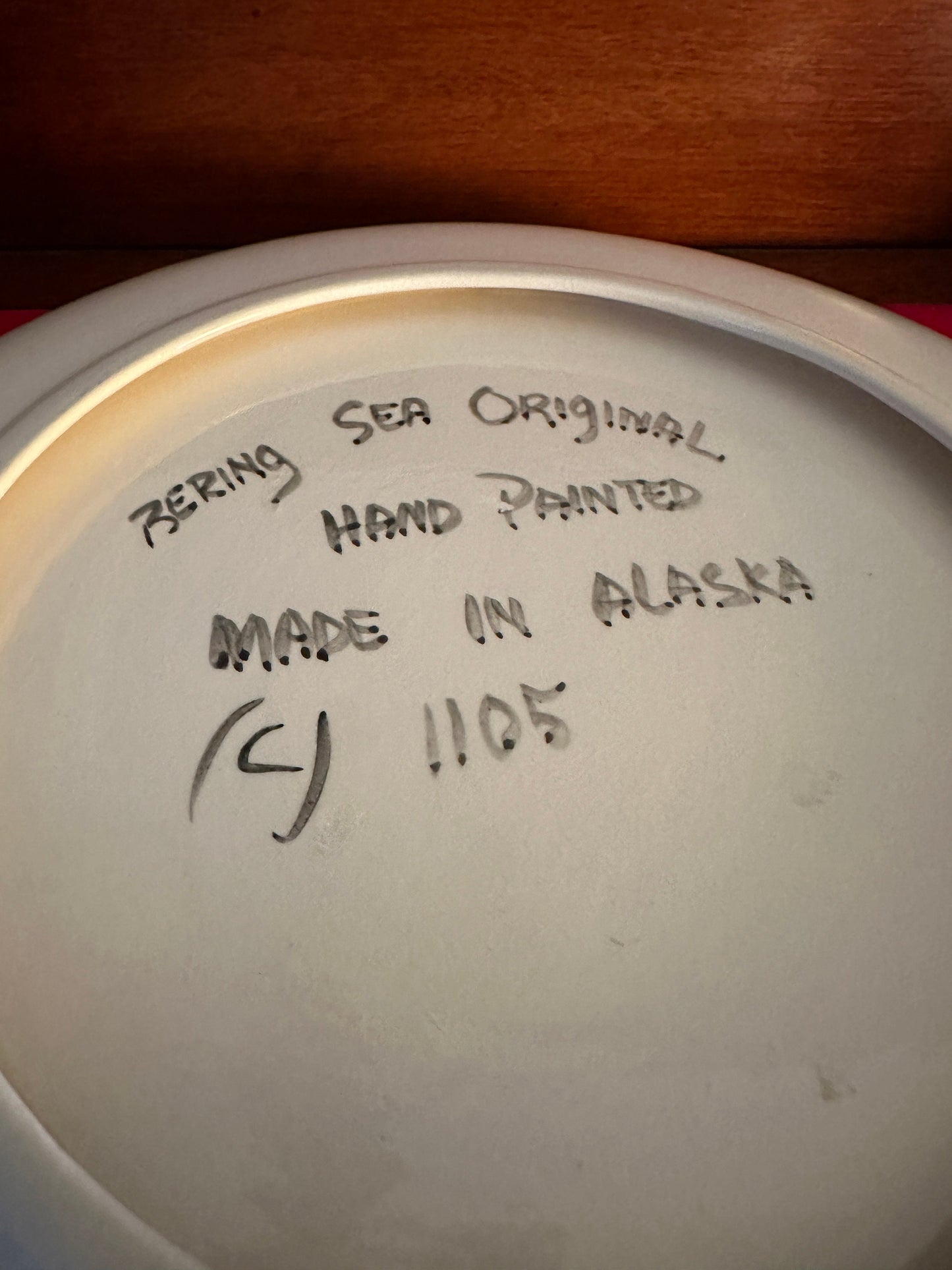Vintage HOPE Bering Sea Original Hand Painted Plate, Made in Alaska 1105, 2 Alaskan Women Plate, Lover Antiques and Vintage