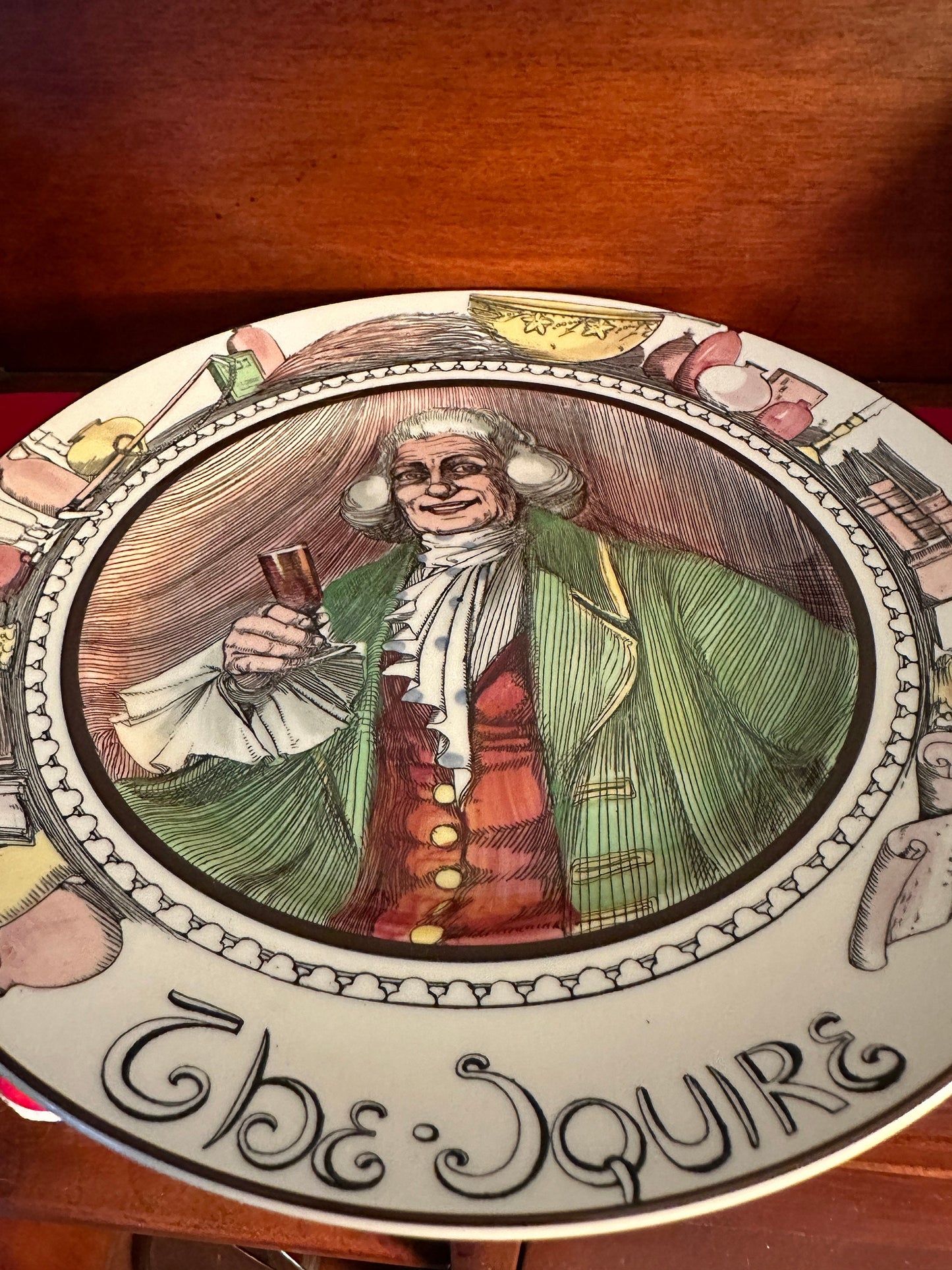 Vintage Royal Doulton The Squire George Washington Plate, Made in England Collector Plate, Lover Antiques and Vintage
