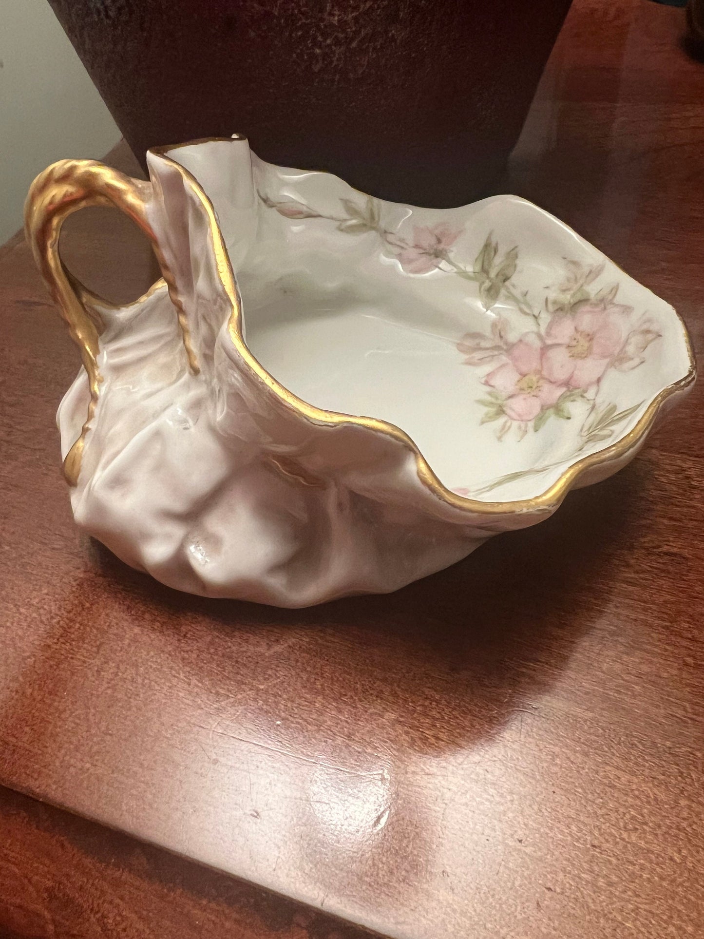 Vintage Limoges Porcelain Sauce Boat, Gravy Boat, Limoges French Porcelain Hand Painted Sauce Container, Lover Antiques and Vintage
