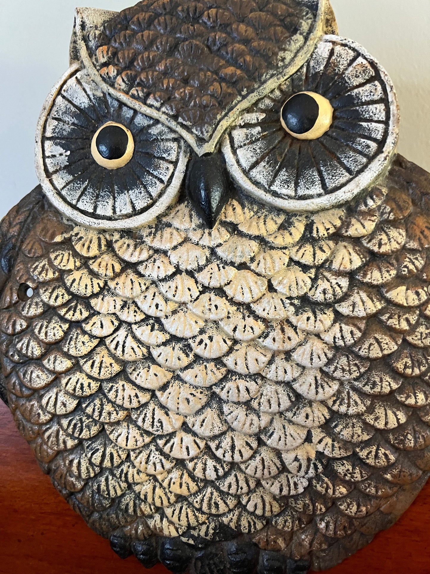 Vintage Cast Iron Owl Coat Holder, Cast Iron Owl Stand, Owl Holder Stand, Lover Antiques and Vintage