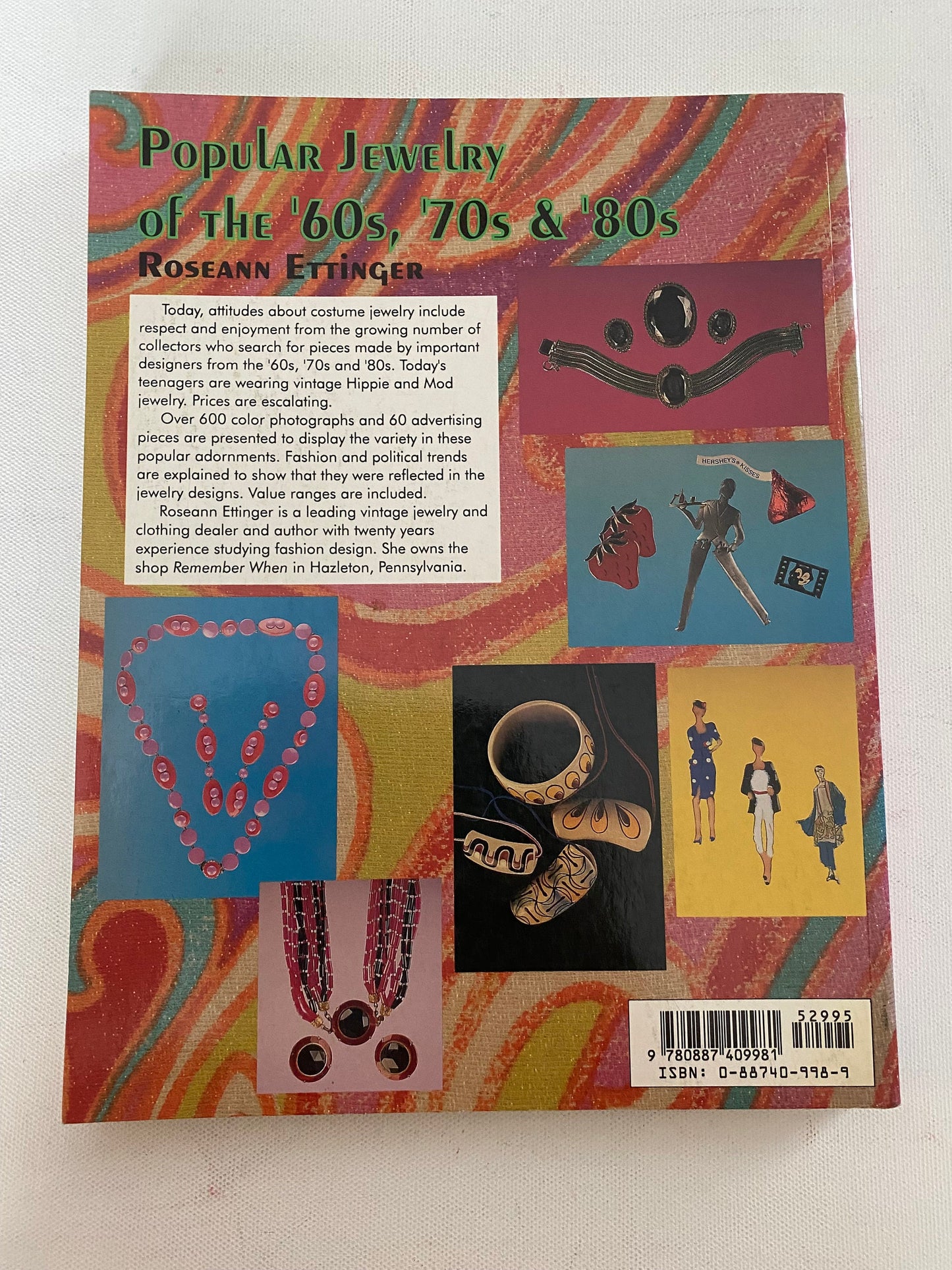 Popular Jewelry of the 60’s, 70’s & 80’s Guide Book, by Roseann Ettinger, Costume Jewelry Book, Lover Antiques and Vintage
