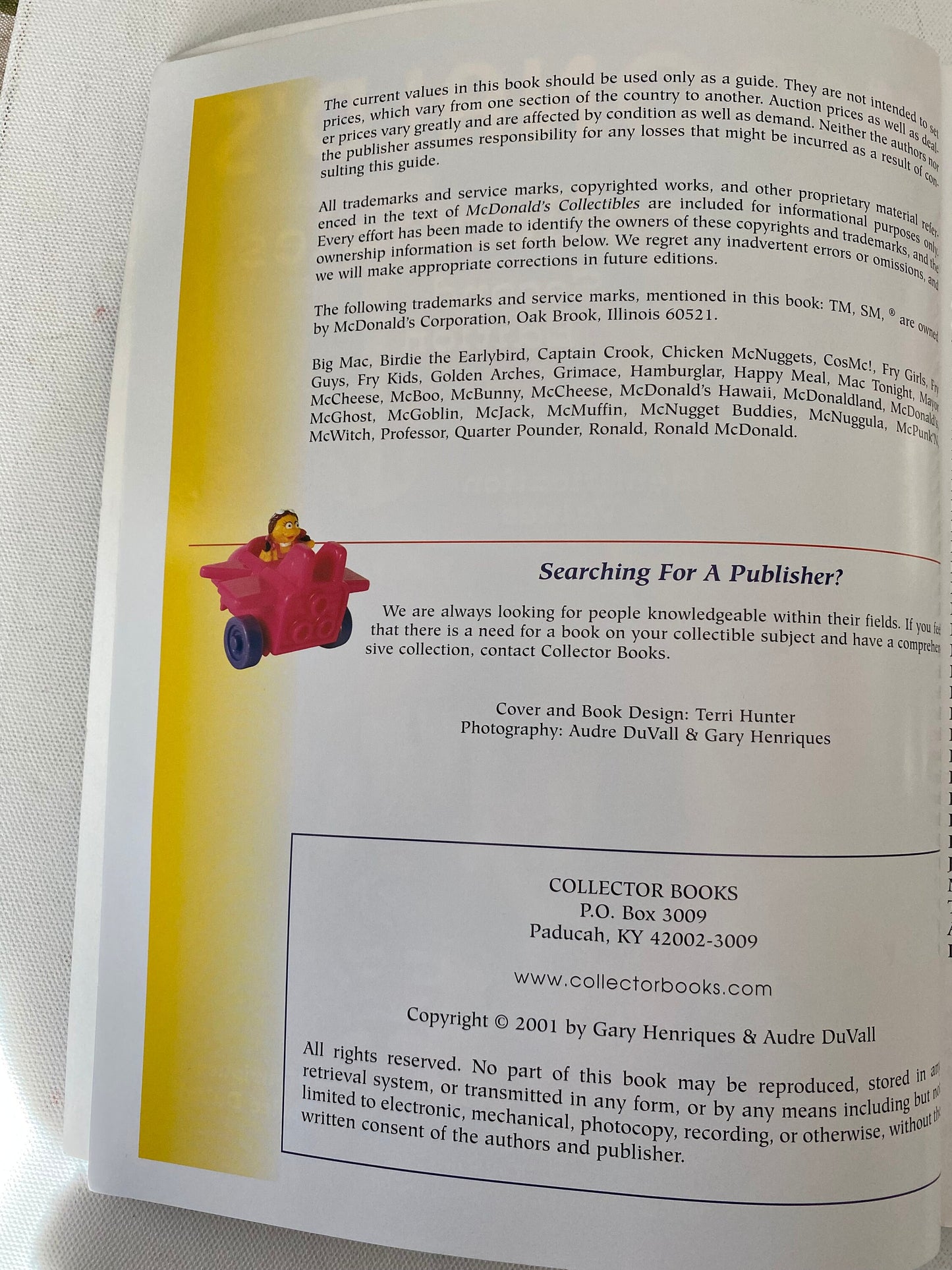 McDonald’s Collectibles Book, Second Edition, Identification and Value Guide, by Henry Henriques and Audre DuVall, Lover Antiques