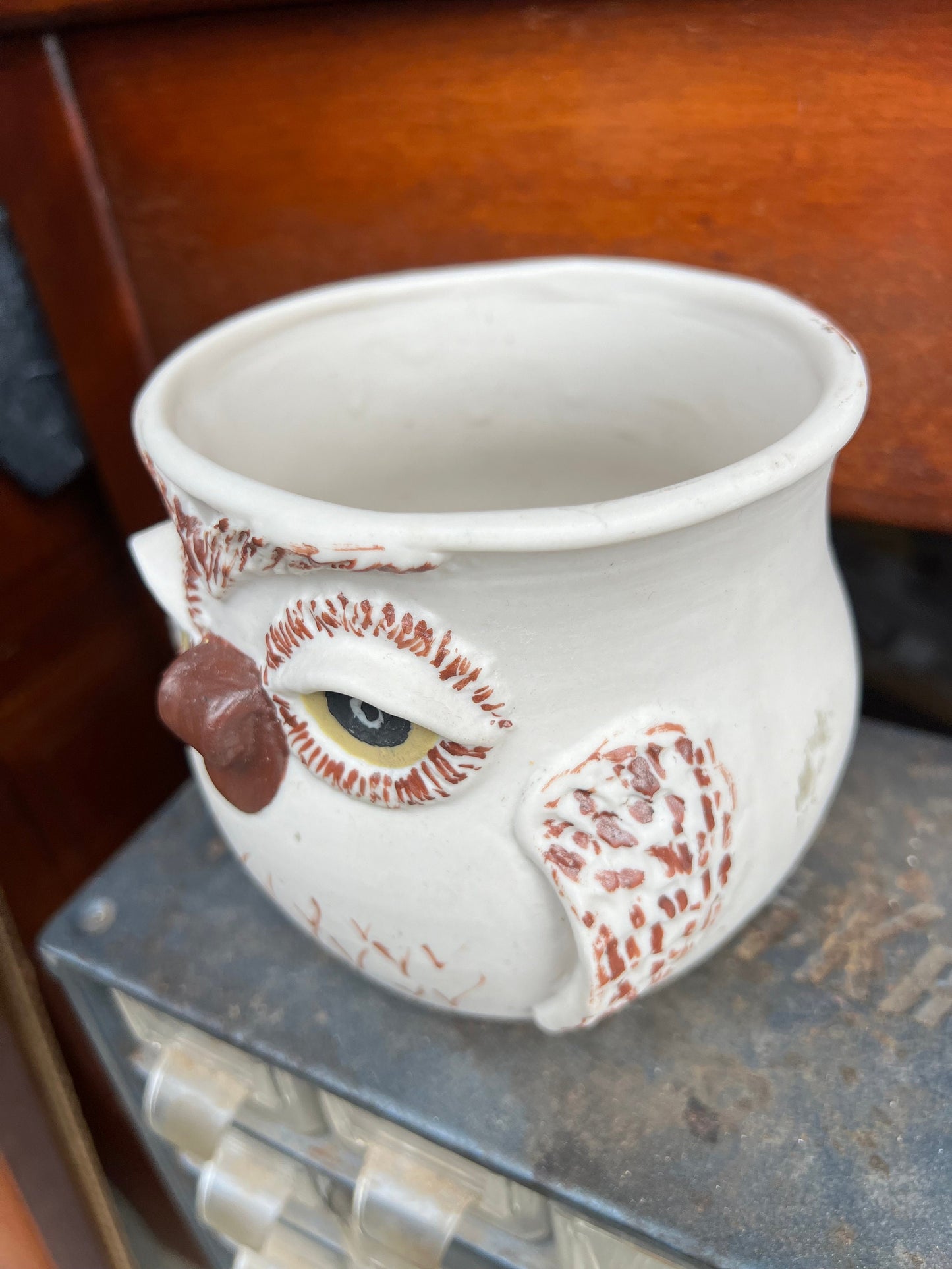 Vintage Owl Ceramic Statue Signed by Nitopi, Owl Figurine, Lover Antiques and Vintage