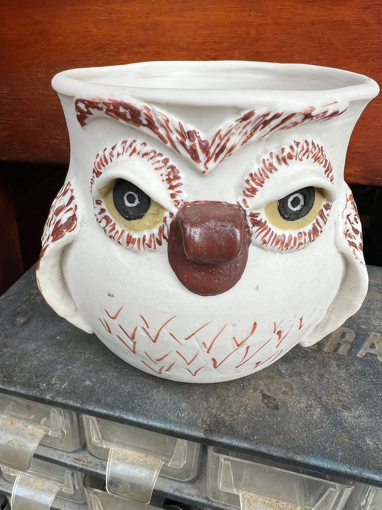 Vintage Owl Ceramic Statue Signed by Nitopi, Owl Figurine, Lover Antiques and Vintage