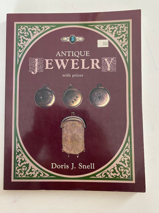 Antique Jewelry with Prices Guide Book, Collecting Jewelry, by Doris J. Snell, Lover Antiques and Vintage