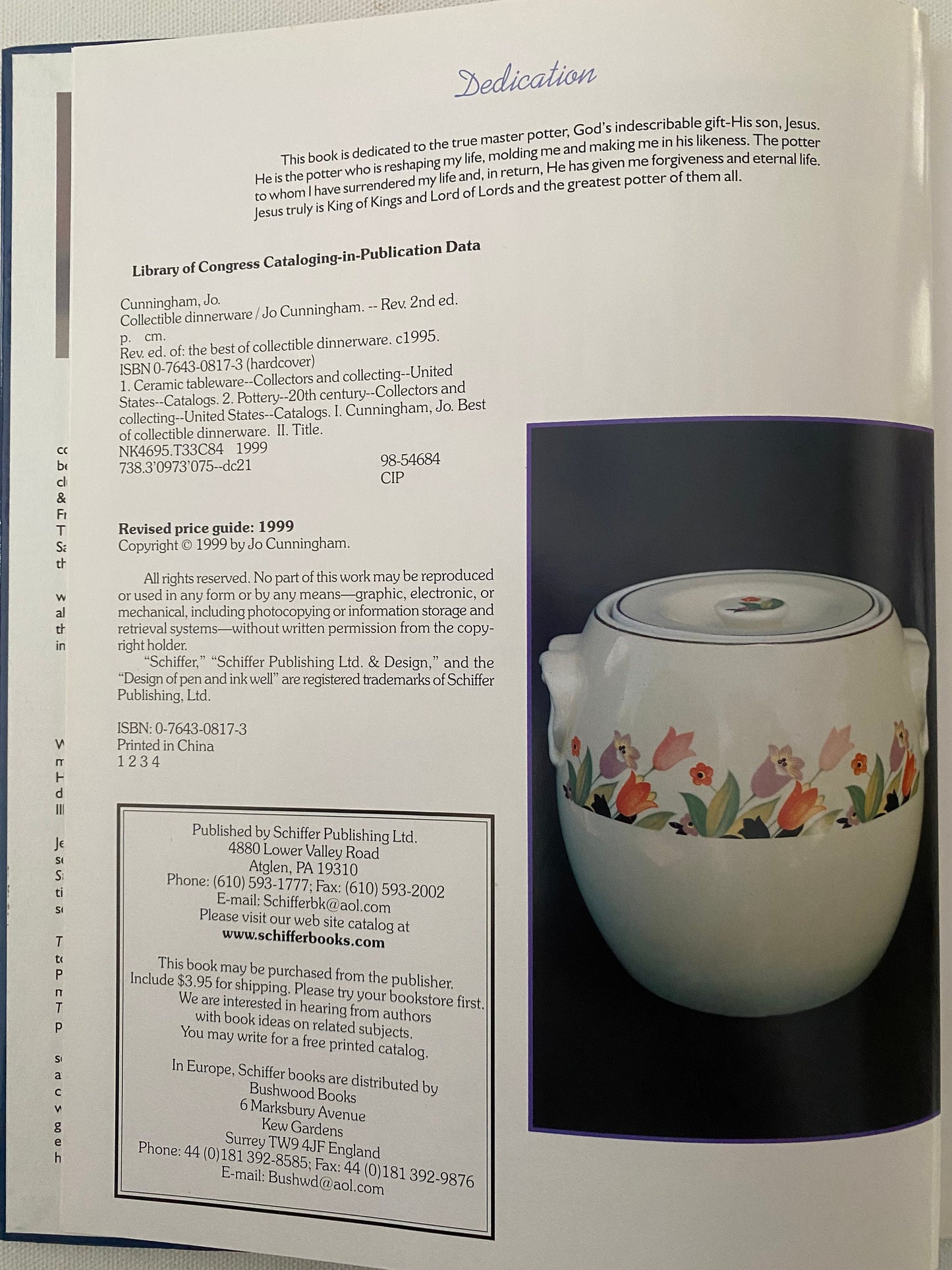 The Best of Collectible Dinnerware Book, by Jo Cunningham, Lover Antiques and Vintage
