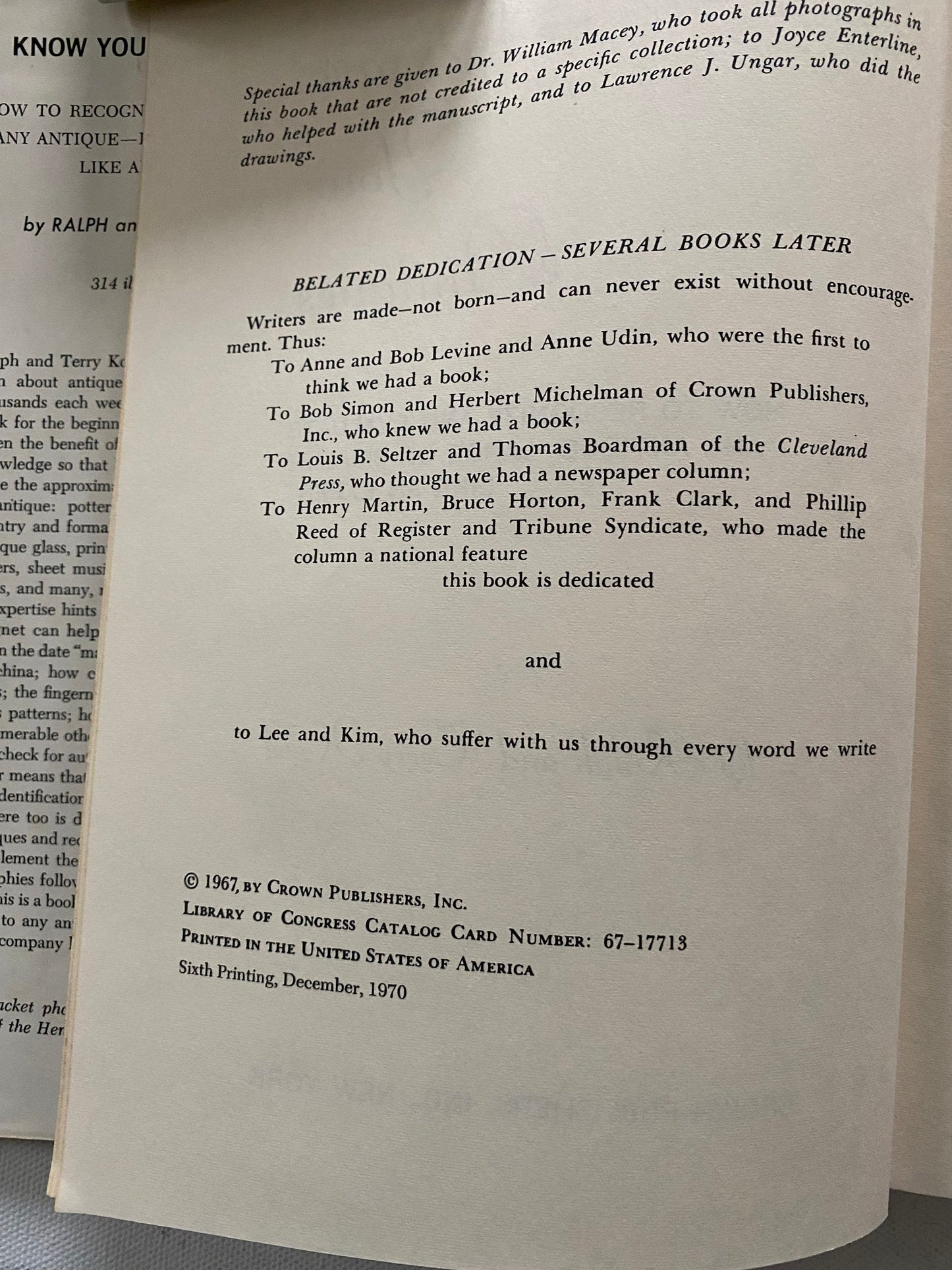 Know Your Antiques How To Recognize and Evaluate Any Antiques Book, by Ralph & Terry Kovel, Lover Antiques and Vintage
