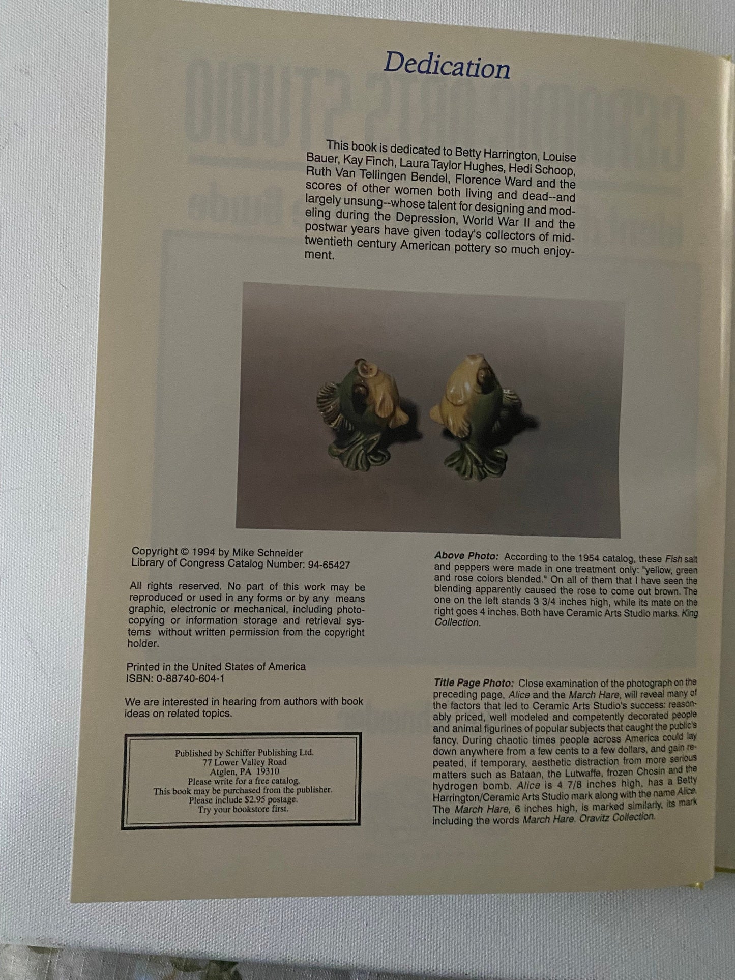 Ceramic Arts Studio Identification and Price Guide Book, by Mike Schneider, Lover Antiques and Vintage
