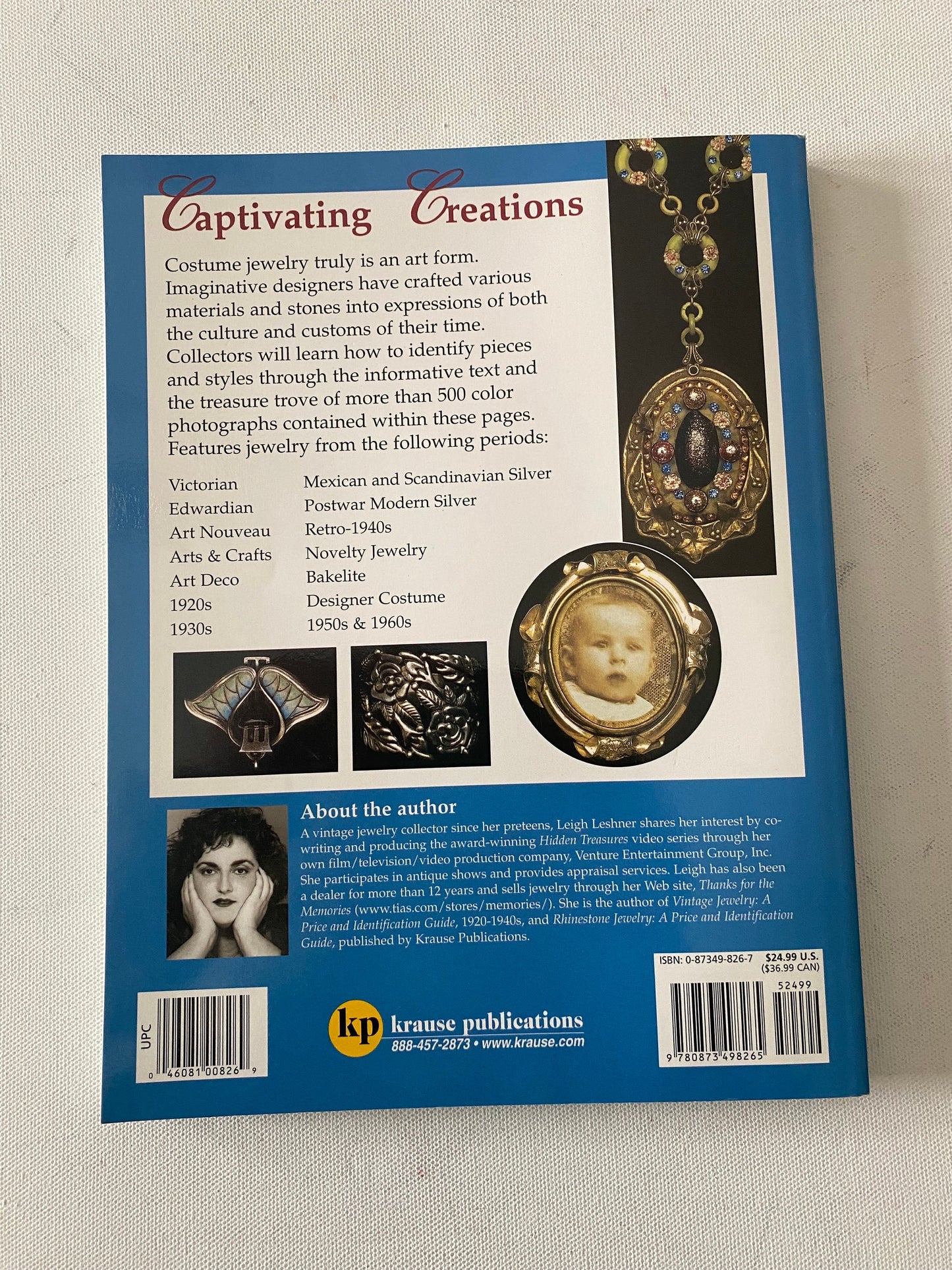 Costume Jewelry Identification and Price Guide Book, Coverage from the Victorian period through the 1960s, by Leigh Leshner, Lover Antiques