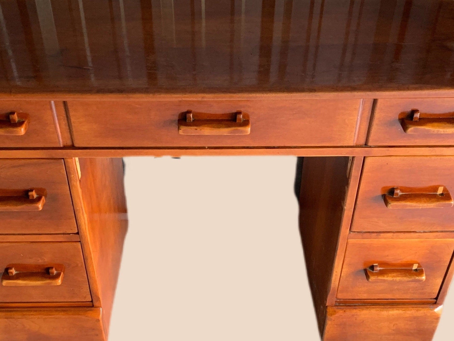 Cushman Colonial Creations Peter Schuyler Five Drawer Vanity No. 4-151 Cushman Desk Lover Antiques and Vintage