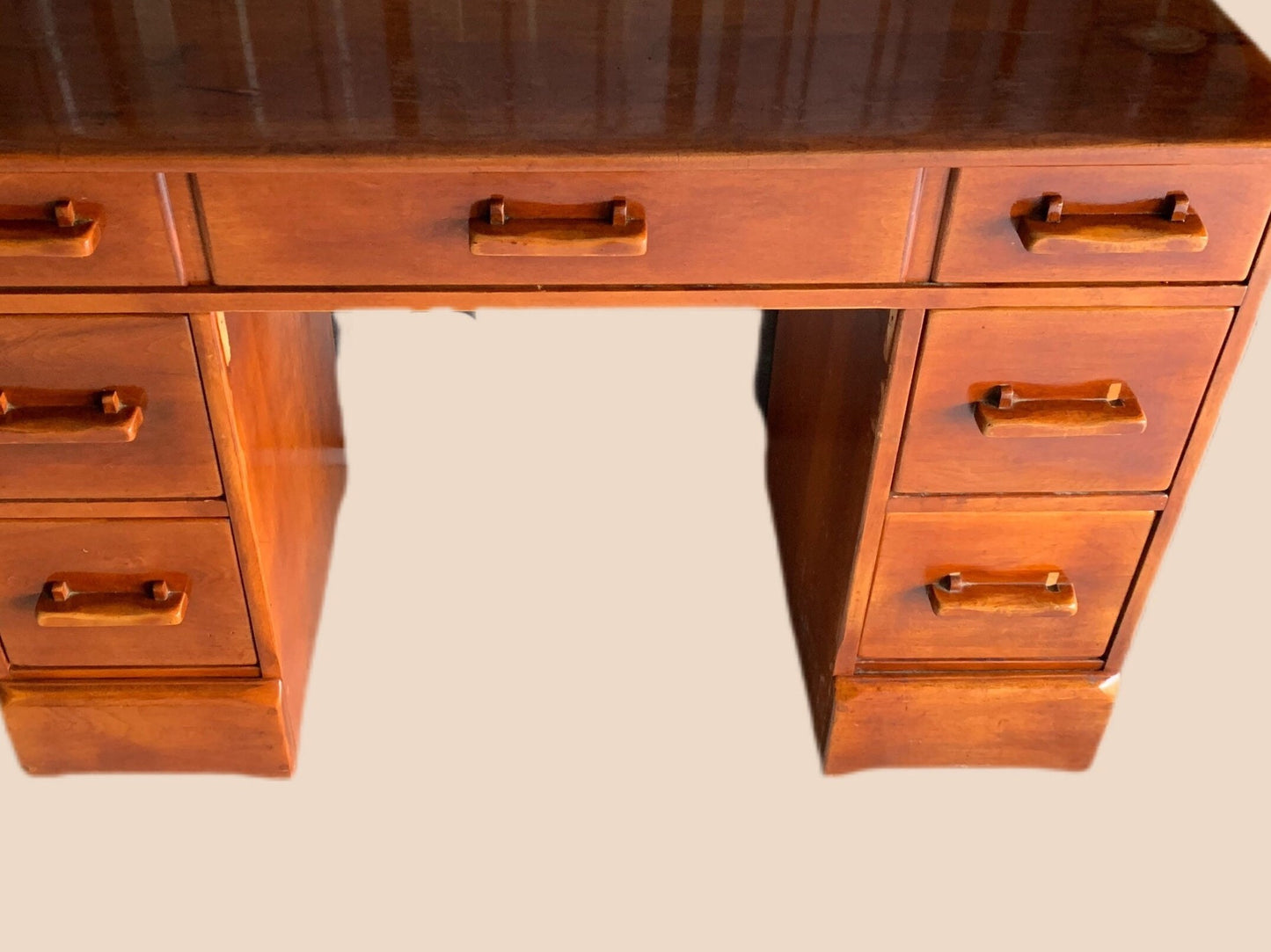 Cushman Colonial Creations Peter Schuyler Five Drawer Vanity No. 4-151 Cushman Desk Lover Antiques and Vintage