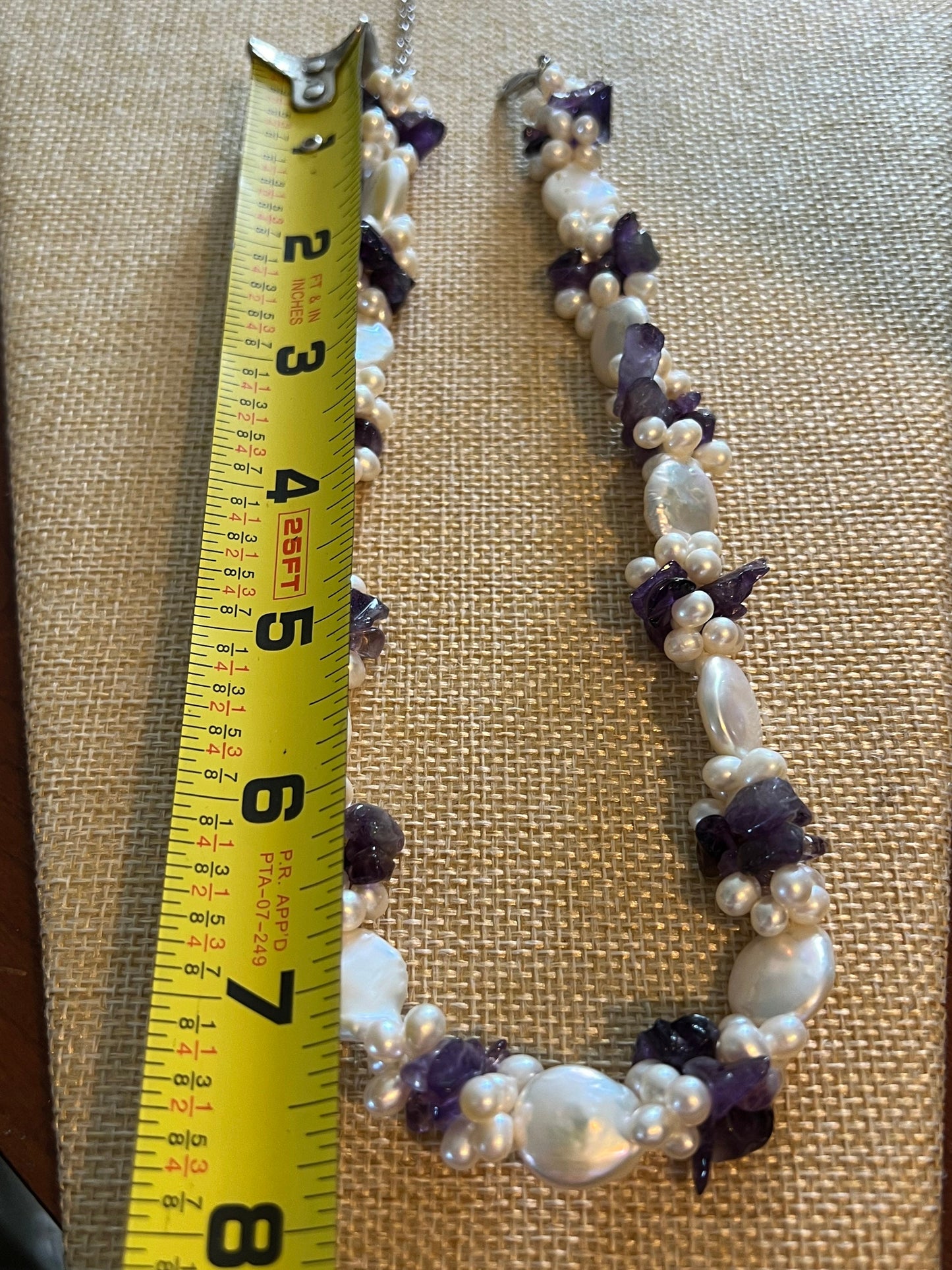 Vintage Pearl and Amethyst Cluster Style Necklace, Purple and White Necklace, Perfect Mother’s Day Gift, Lover Antiques and Vintage