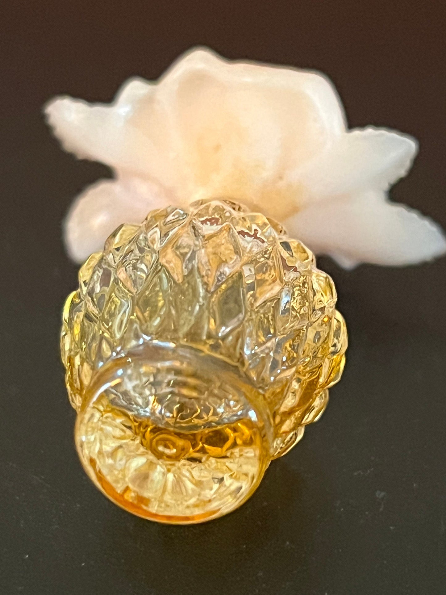 Vintage Habanita Molinard Eau de Toilette Miniature 1.1 Fluid Ounces, Lalique Bottle with Silver Cap, Lover Antiques and Vintage